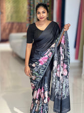Floral Digital Printed Satin Crepe Saree | SSN182