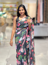 Floral Printed Pattern Georgette Saree | HT152