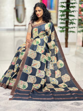 Digital Printed Tussar Saree With Gungroo Borders | RGD353