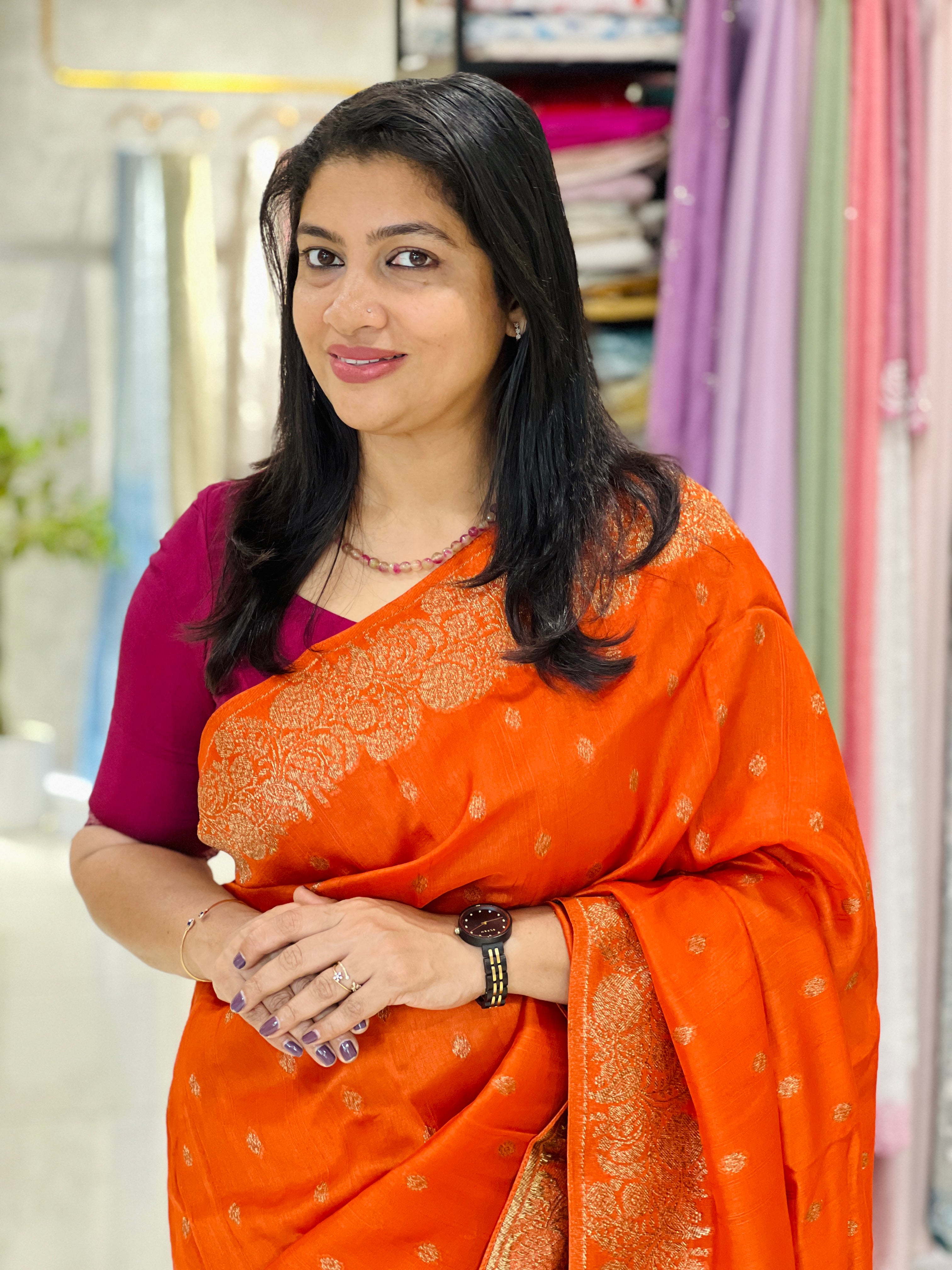 Banarasi Weaving Patterned Semi Tussar Saree | YNG1246