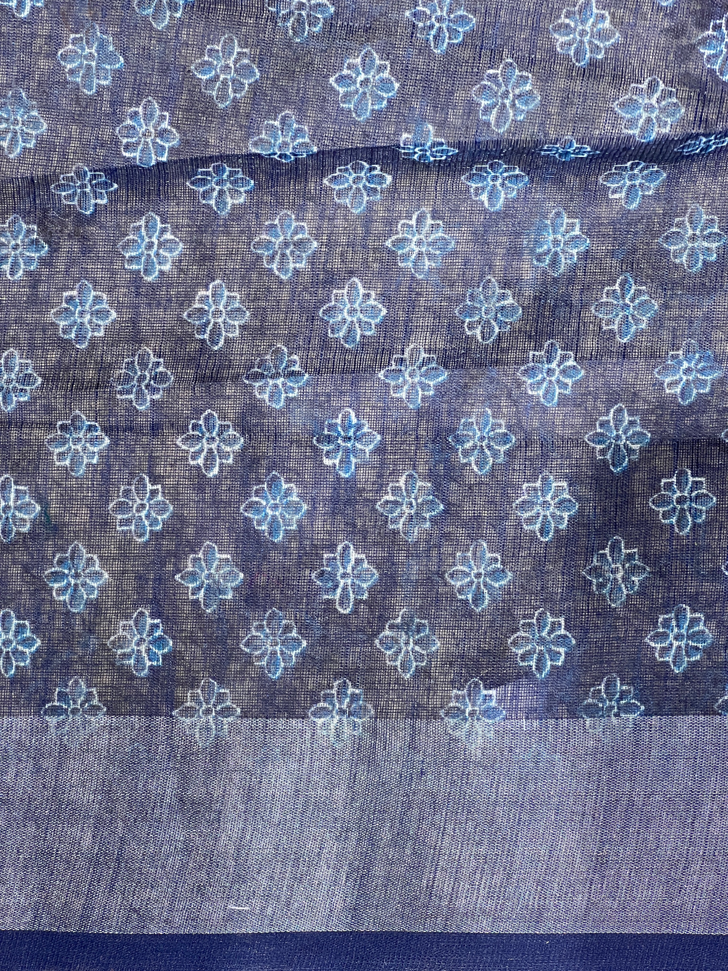 Digital Printed Linen Finish Saree | BLD1874