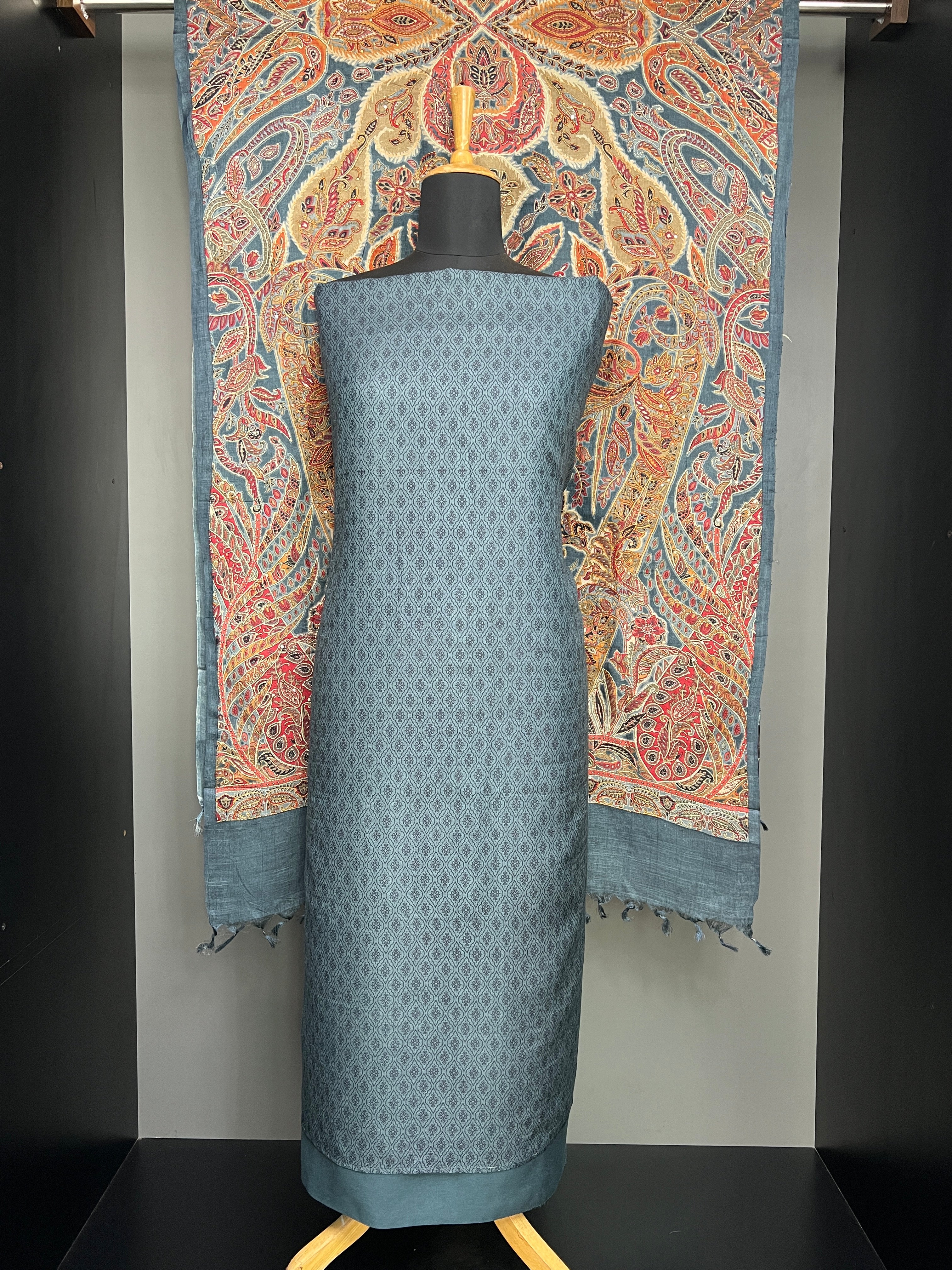 Printed Pure Chanderi Salwar Set | LV540