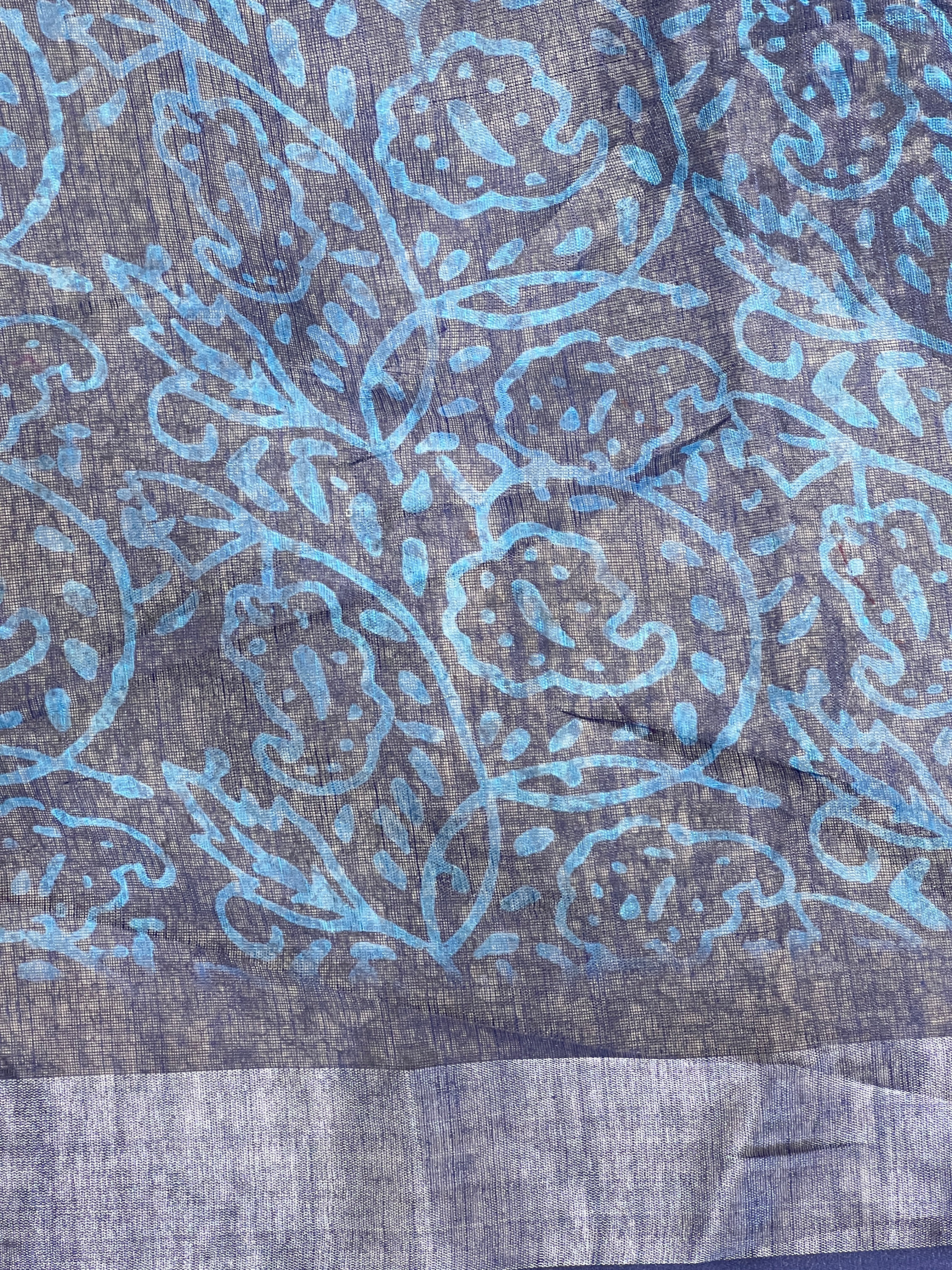 Digital Printed Linen Finish Saree | BLD1872