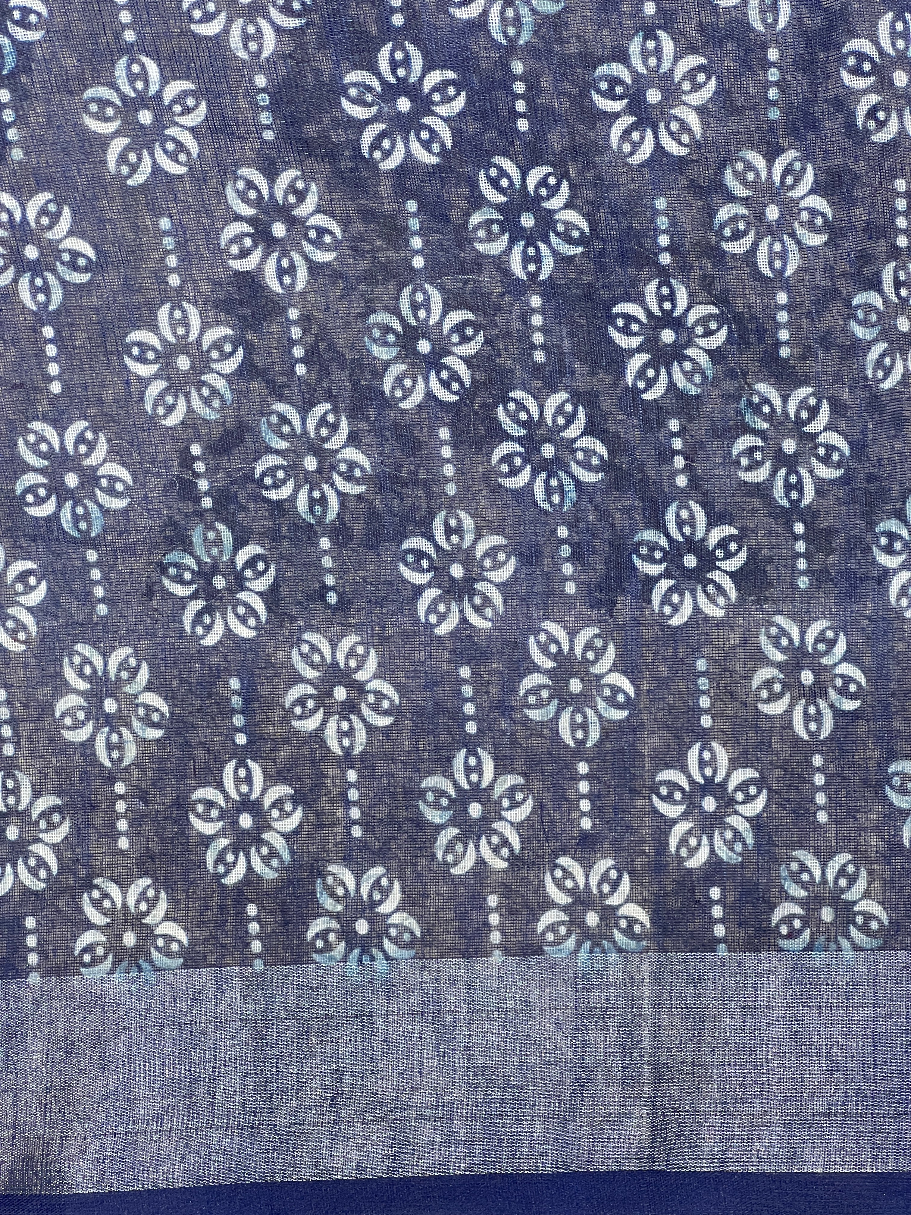 Digital Printed Linen Finish Saree | BLD1873