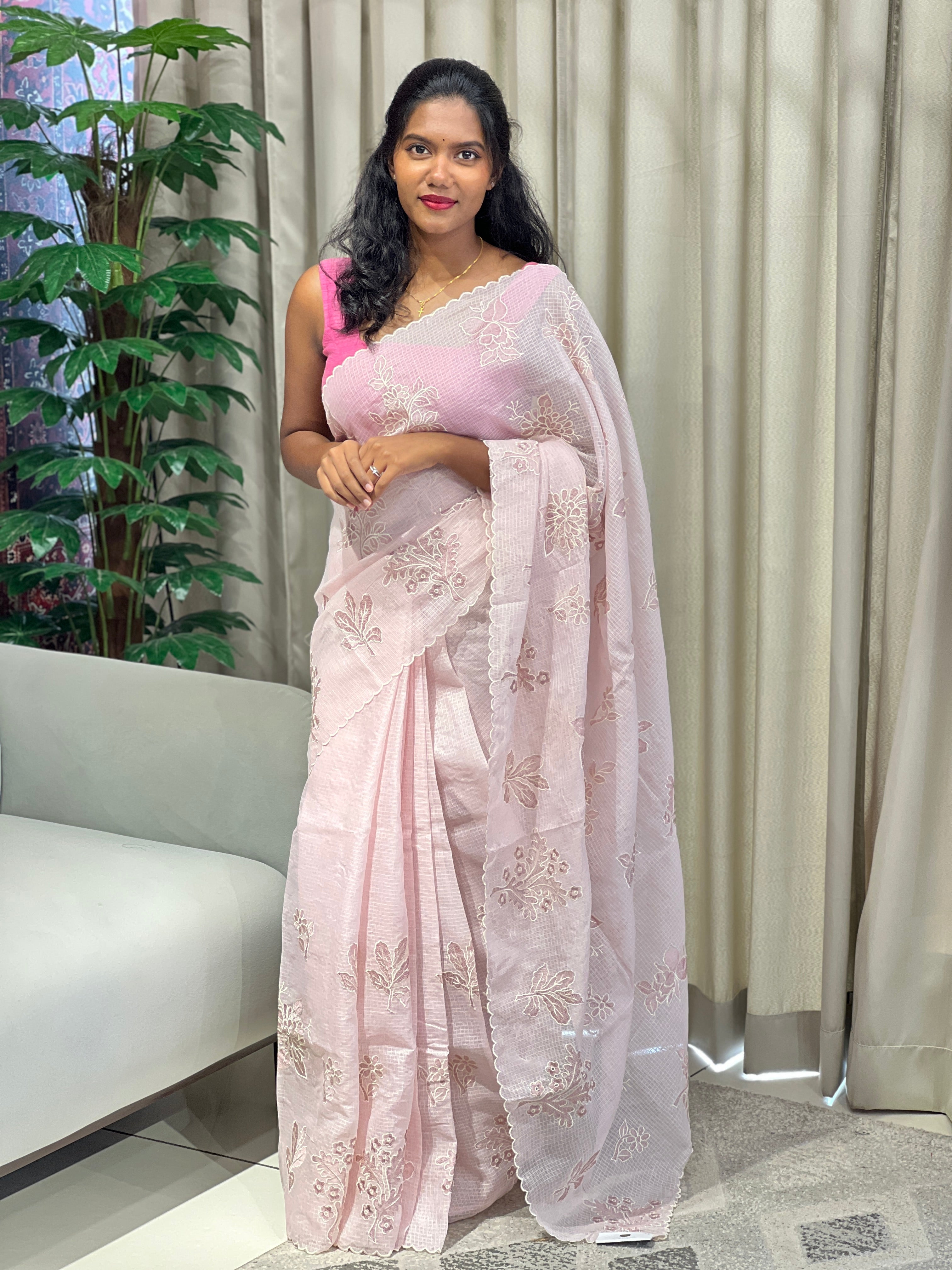 Machine Embroidery Detailed Kota Saree | BLD1787