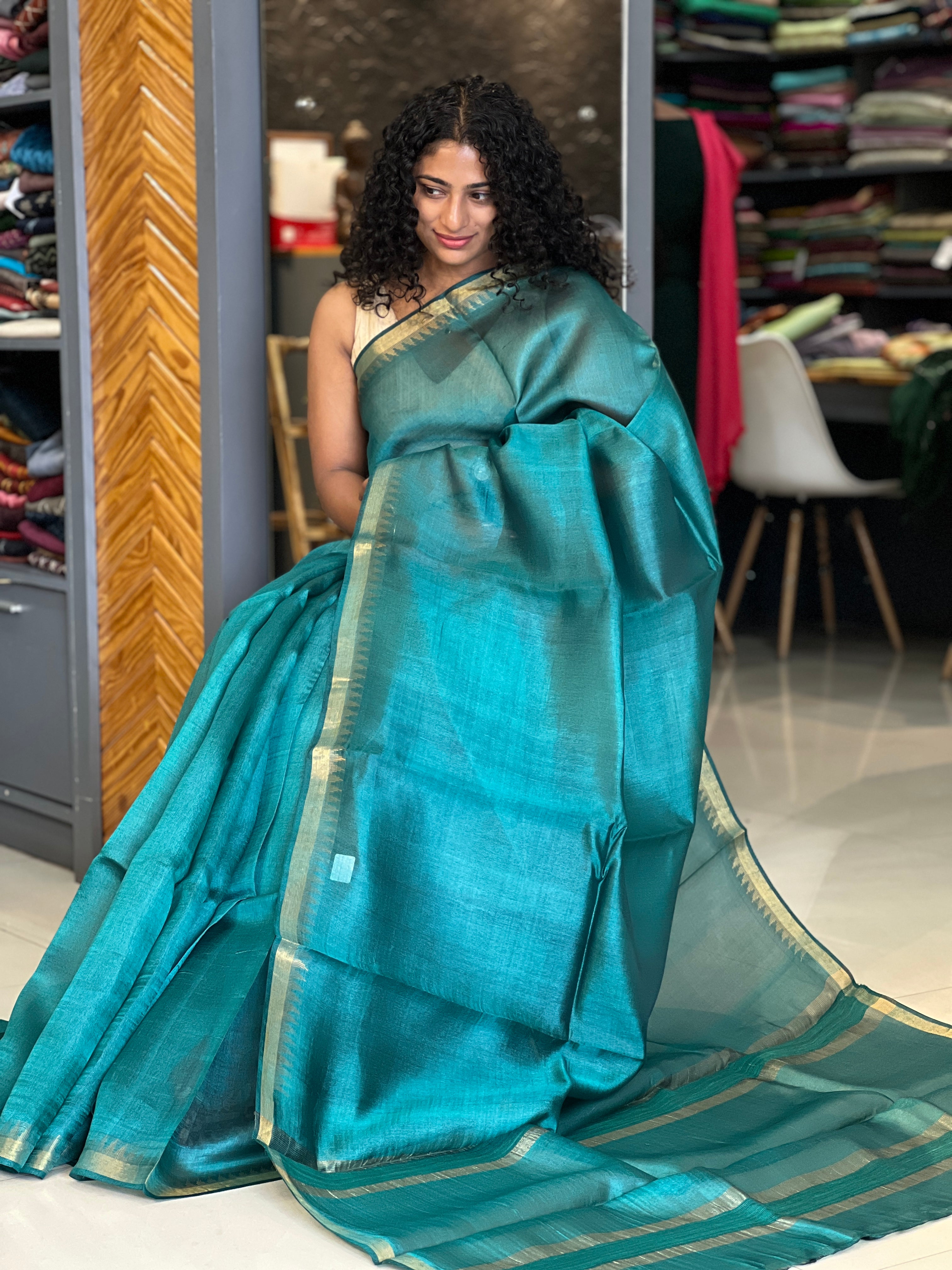 Zari Weaved Tussar Silk Saree | PD893