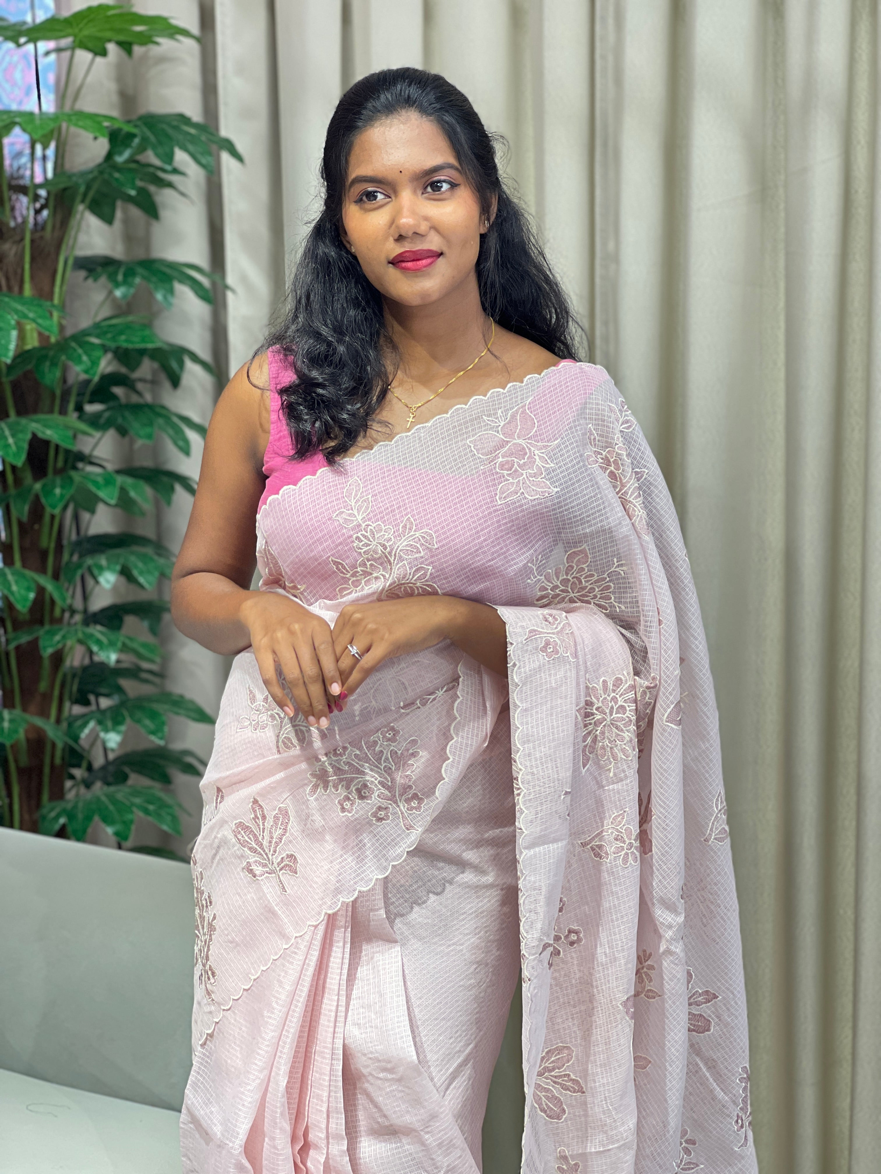 Machine Embroidery Detailed Kota Saree | BLD1787