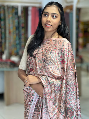 Digital Printed Crepe Silk Saree | SSN178