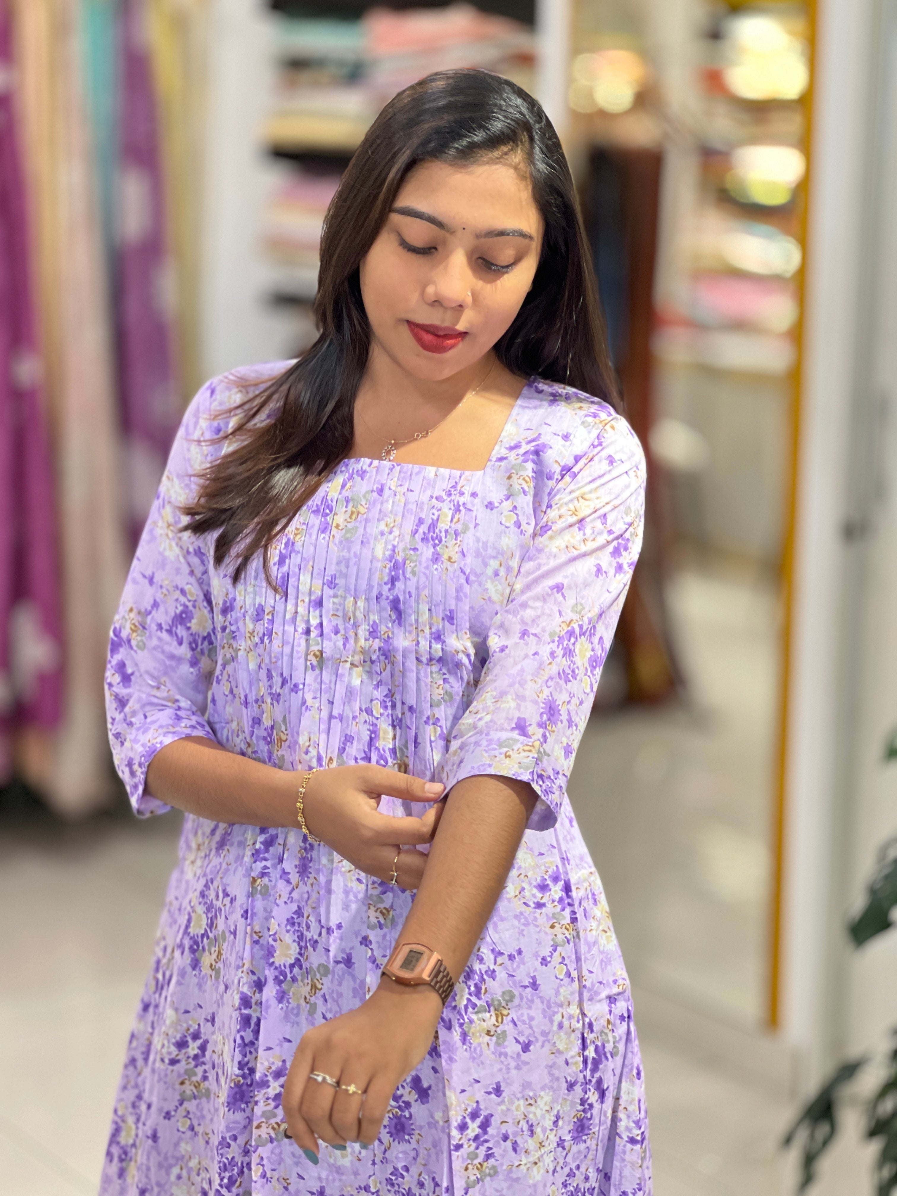 Floral Printed Cotton Kurta | MSN131