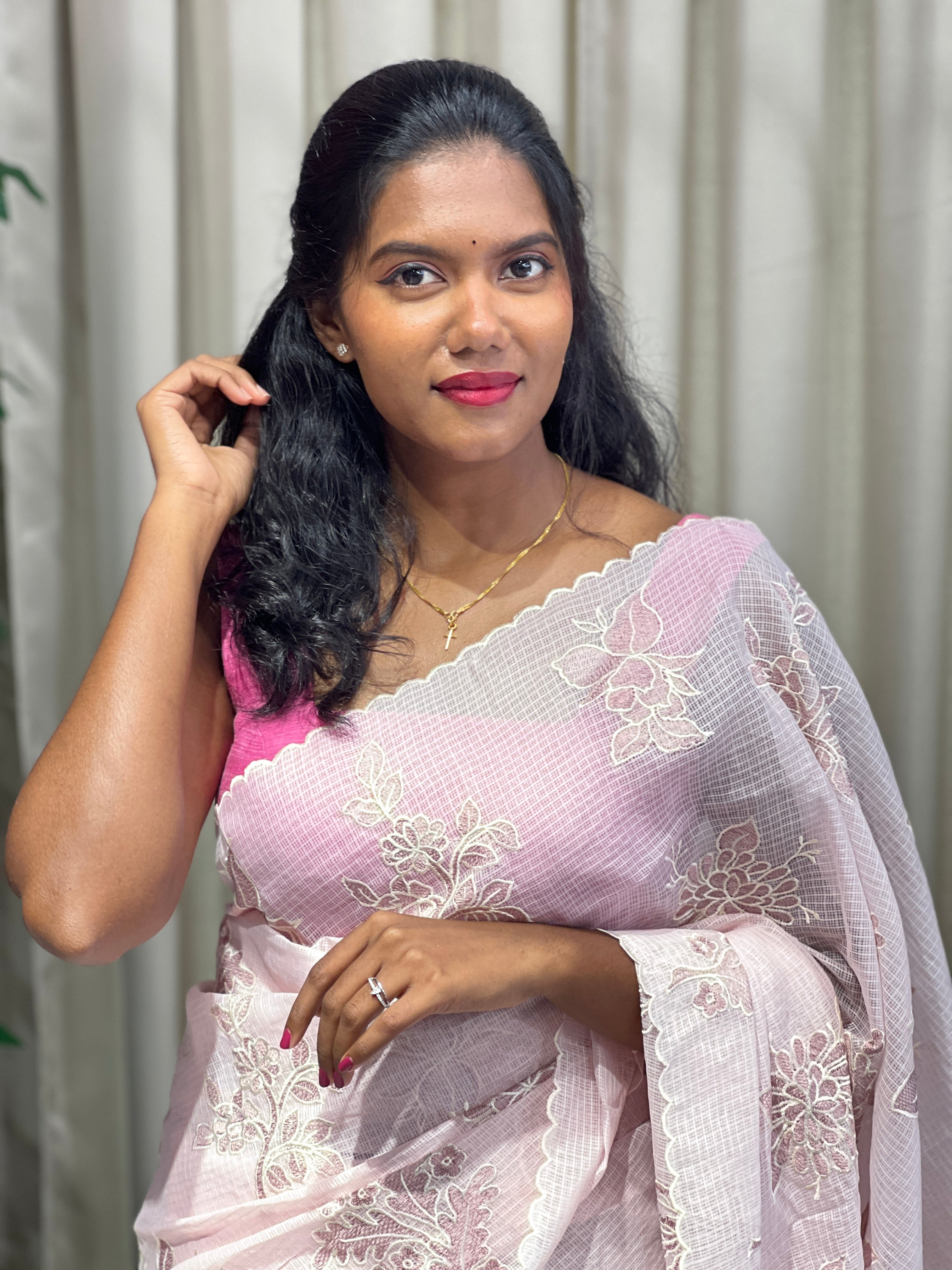 Machine Embroidery Detailed Kota Saree | BLD1787