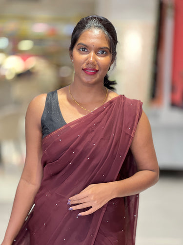 Mukaish Work Detailed Organza Saree | SF1268