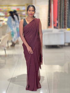 Mukaish Work Detailed Organza Saree | SF1268