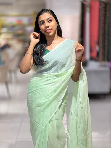 Mukaish Work Detailed Organza Saree | SF1271