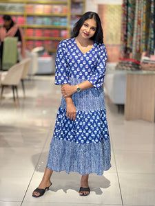 Floral Print Pattern Pure Cotton Kurta | OS465