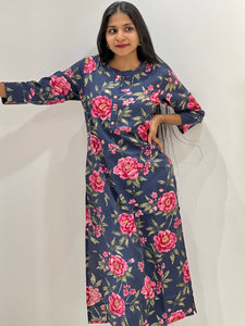 Floral Printed Cotton Kurta | NCF191