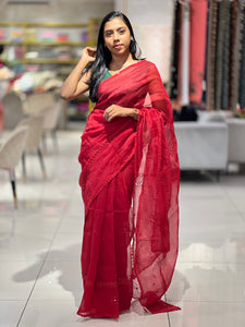 Mirror & Crochet Lace Detailed Kota Saree | SF1344