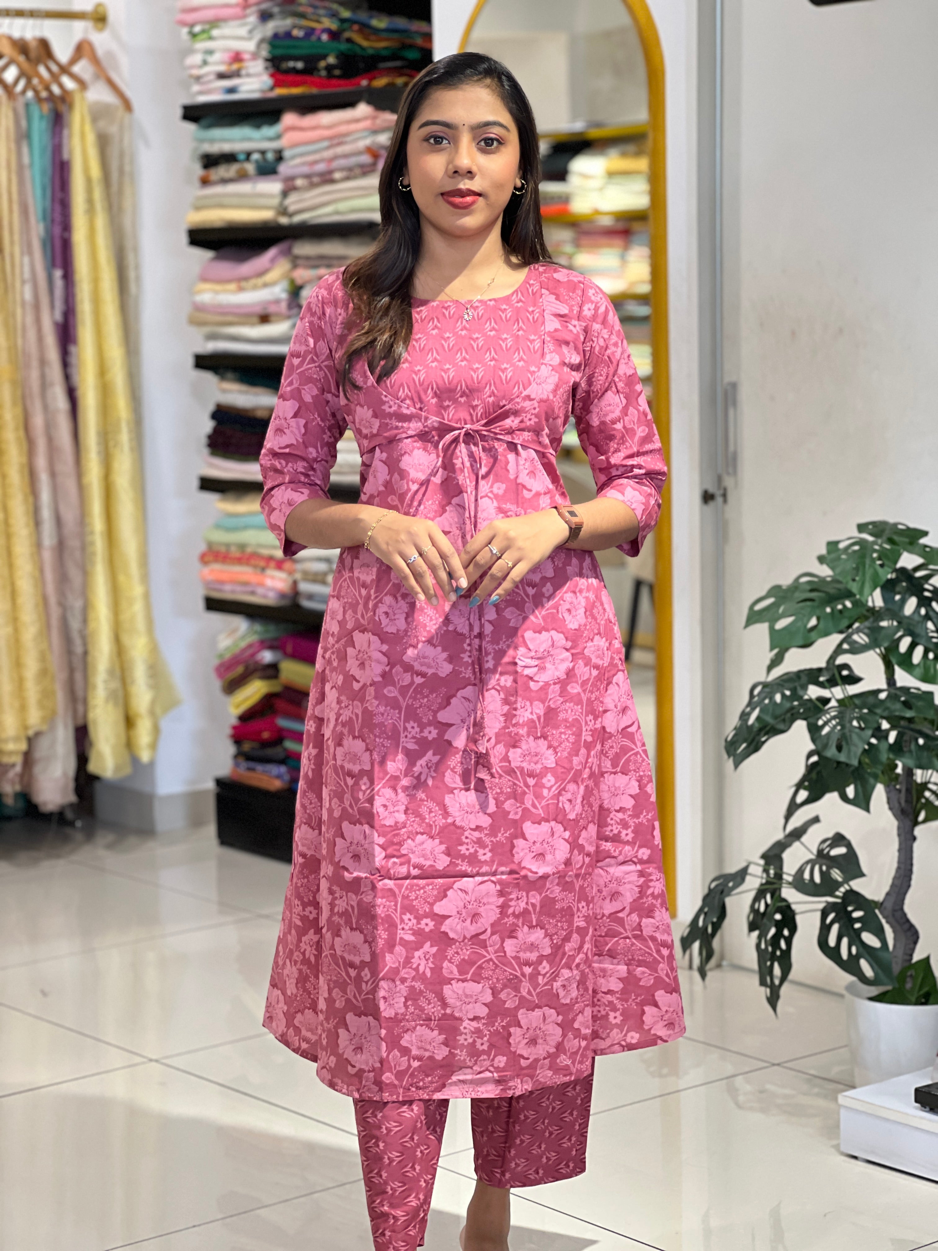 Floral Printed Cotton Kurta Set | MSN138