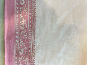 Printed Border Detailed Voile Cotton Saree | VNC106