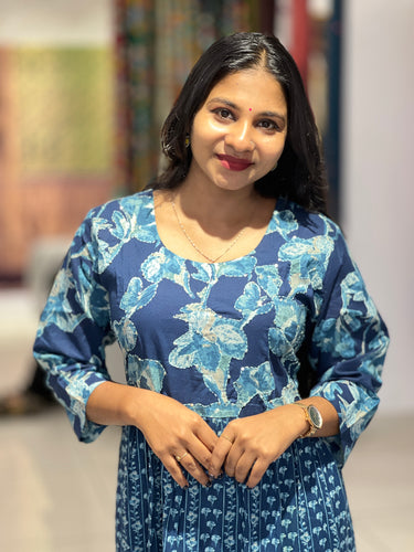 Floral Print Pattern Pure Cotton Kurta | OS467