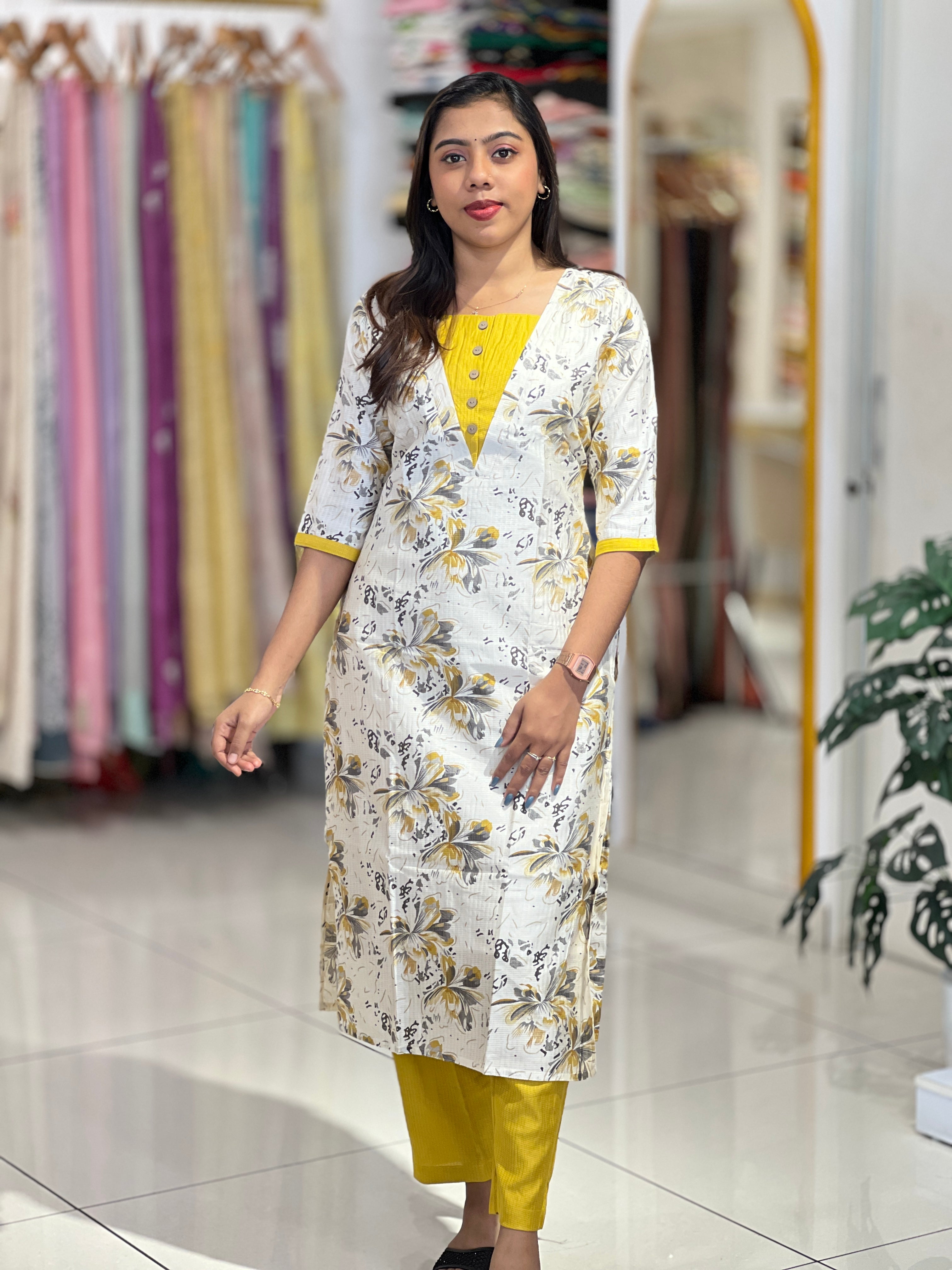 Floral Digital Printed Rayon Kurta Set | MSN133