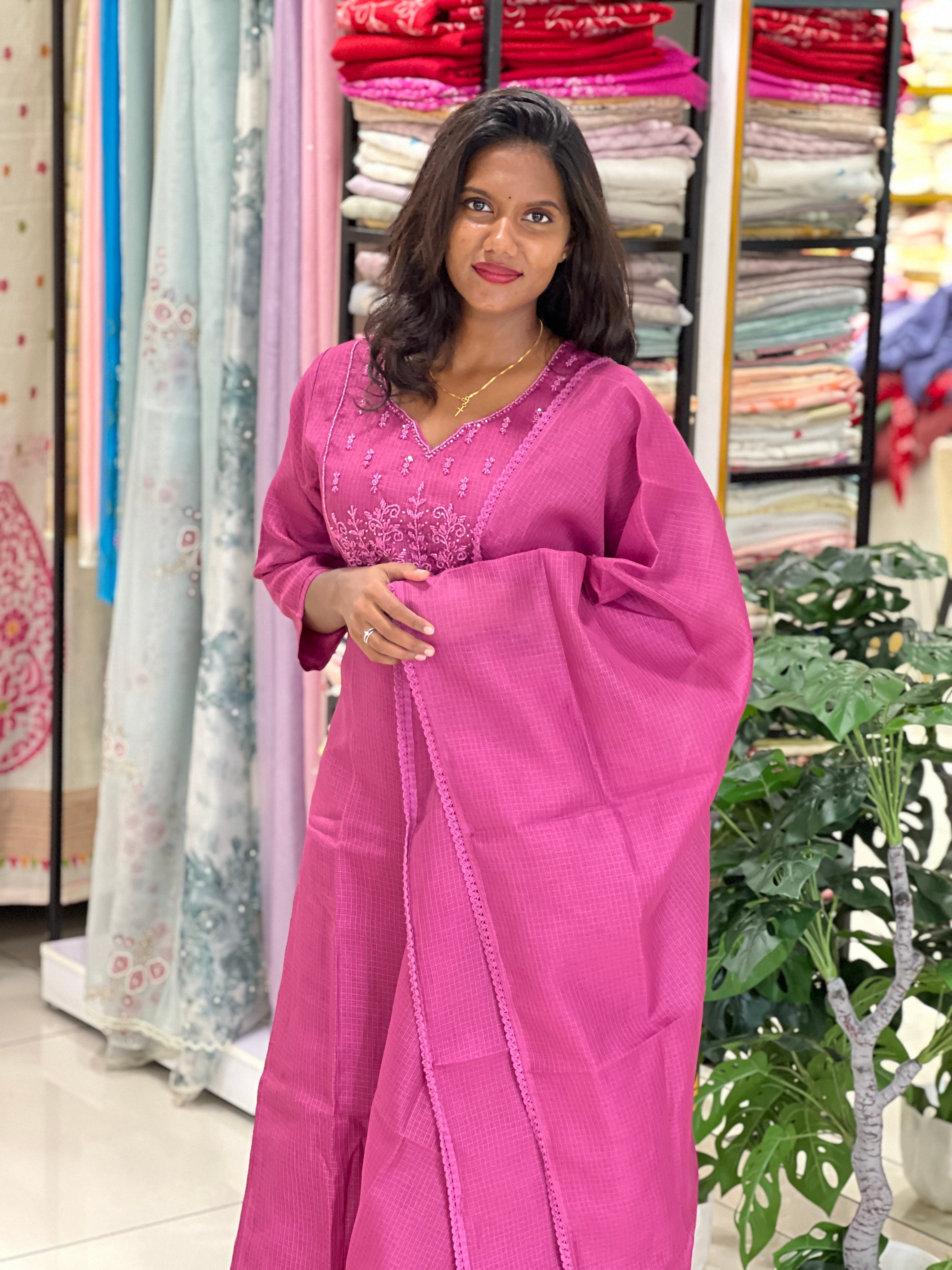 Party Wear Handwork Kota Salwar Set | SLM209