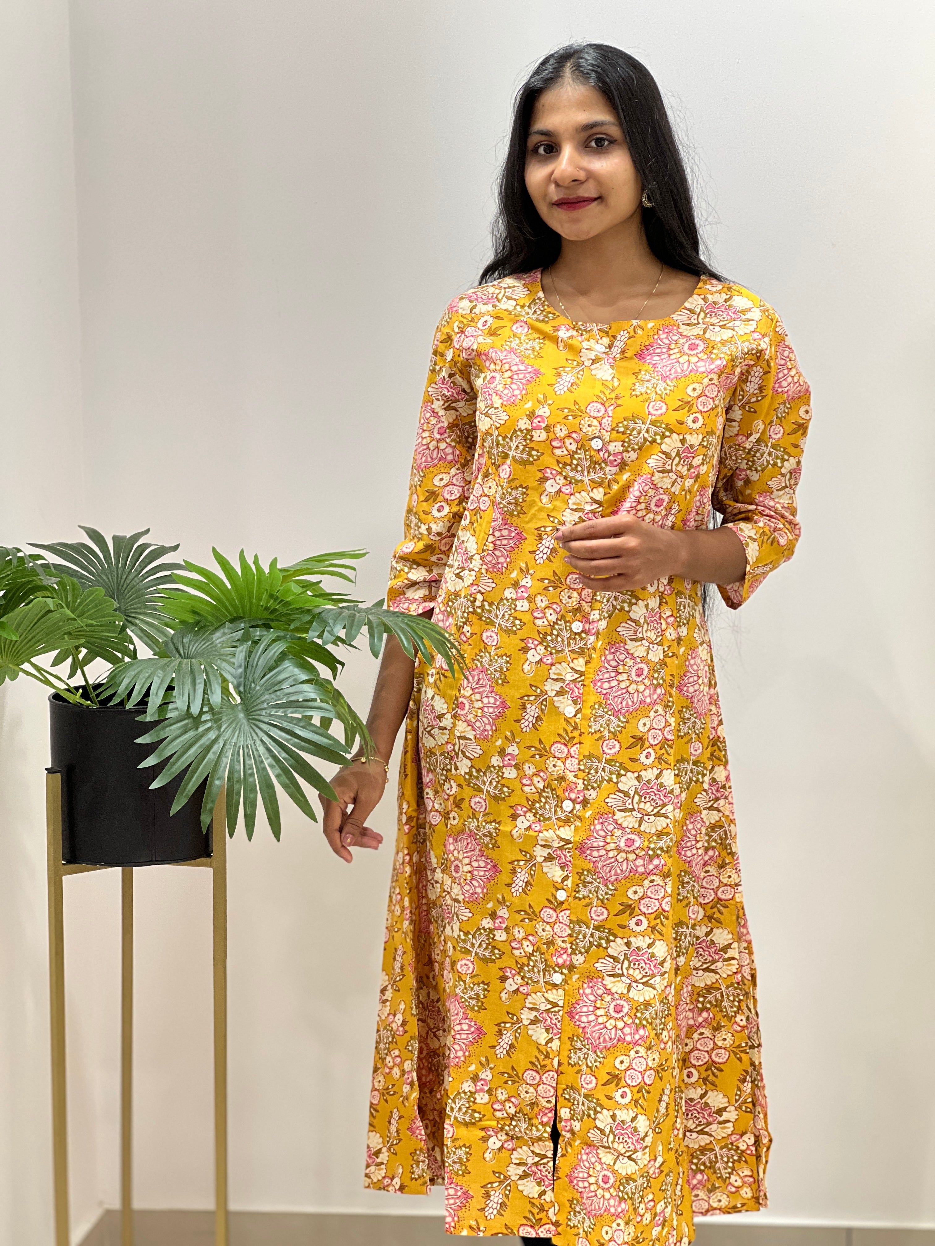 Floral Design Cotton Kurta |  NCF231