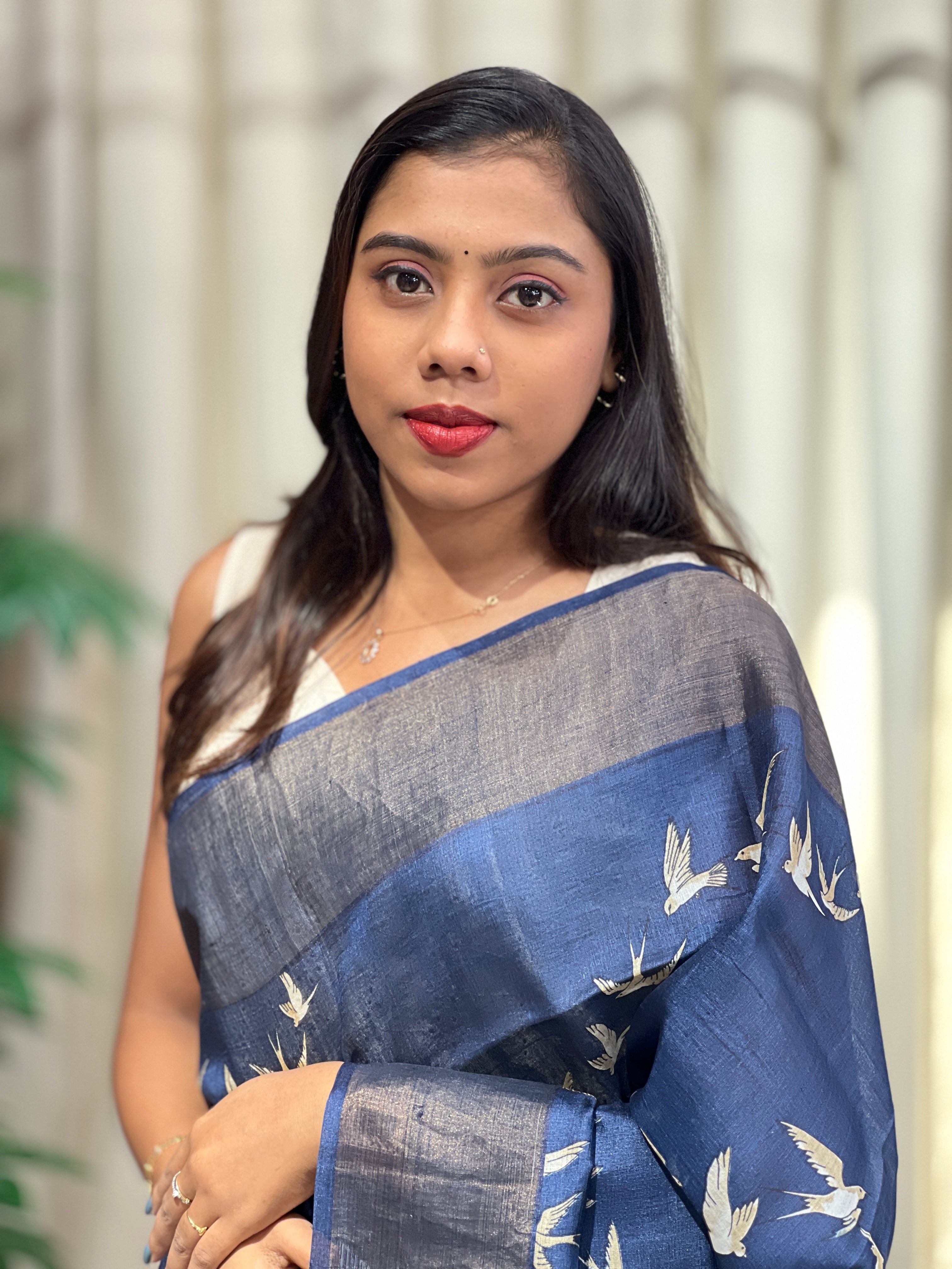 Digital Printed Pure Tussar Saree | RGD1030