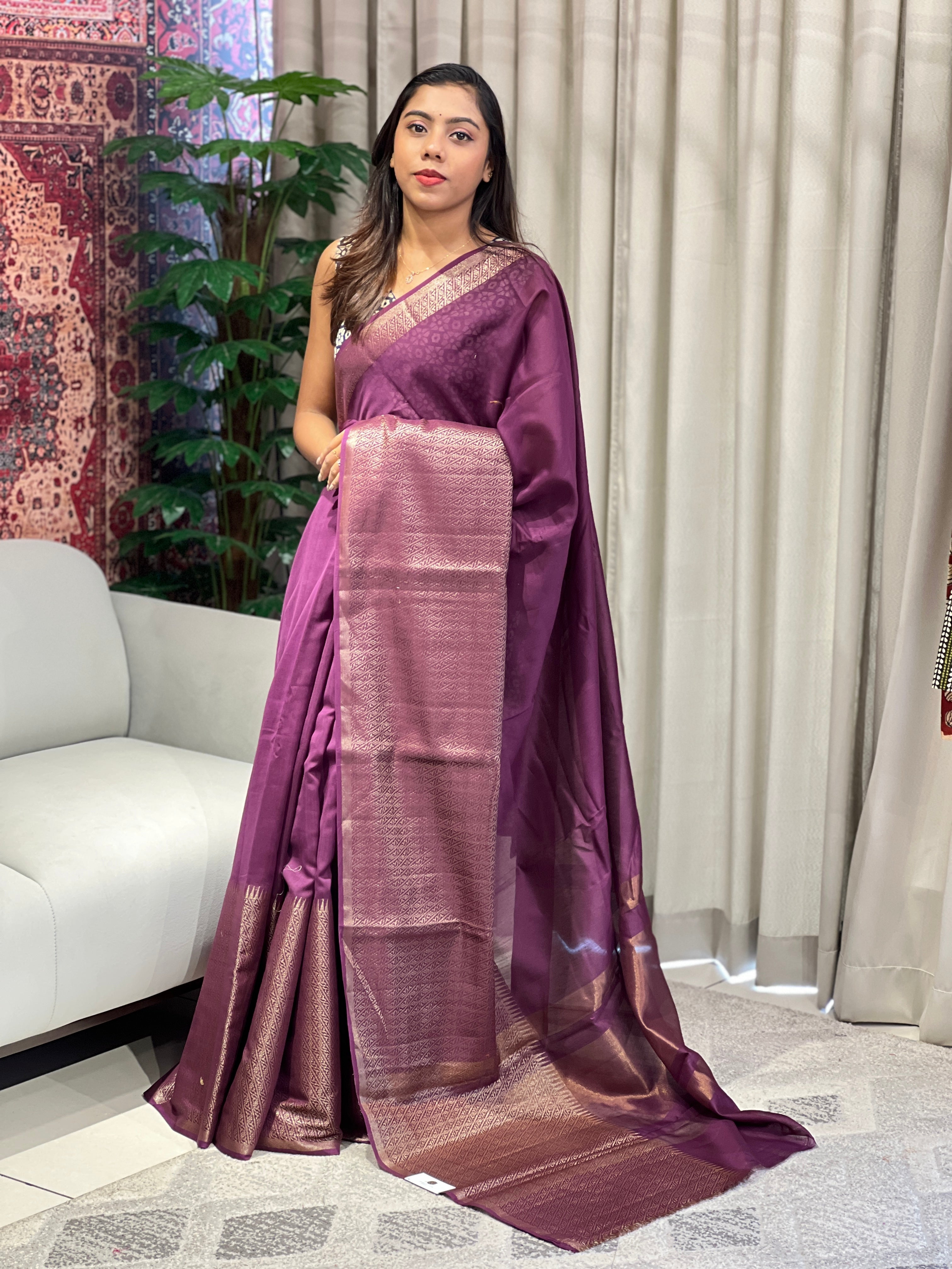 Banarasi Woven Semi Chanderi Saree | YNG744