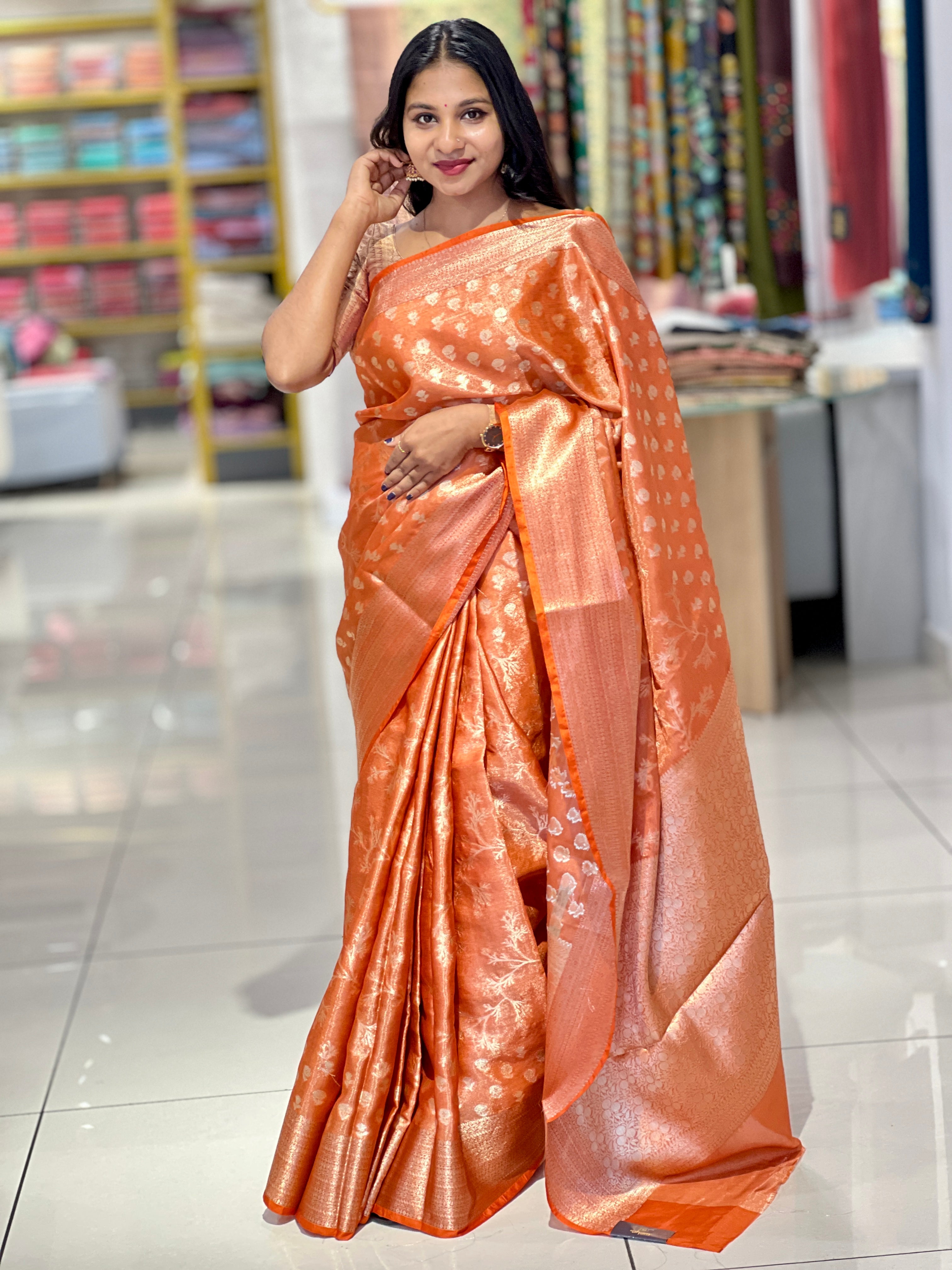Brocade Pattern Tissue Banarasi  Saree | NN316