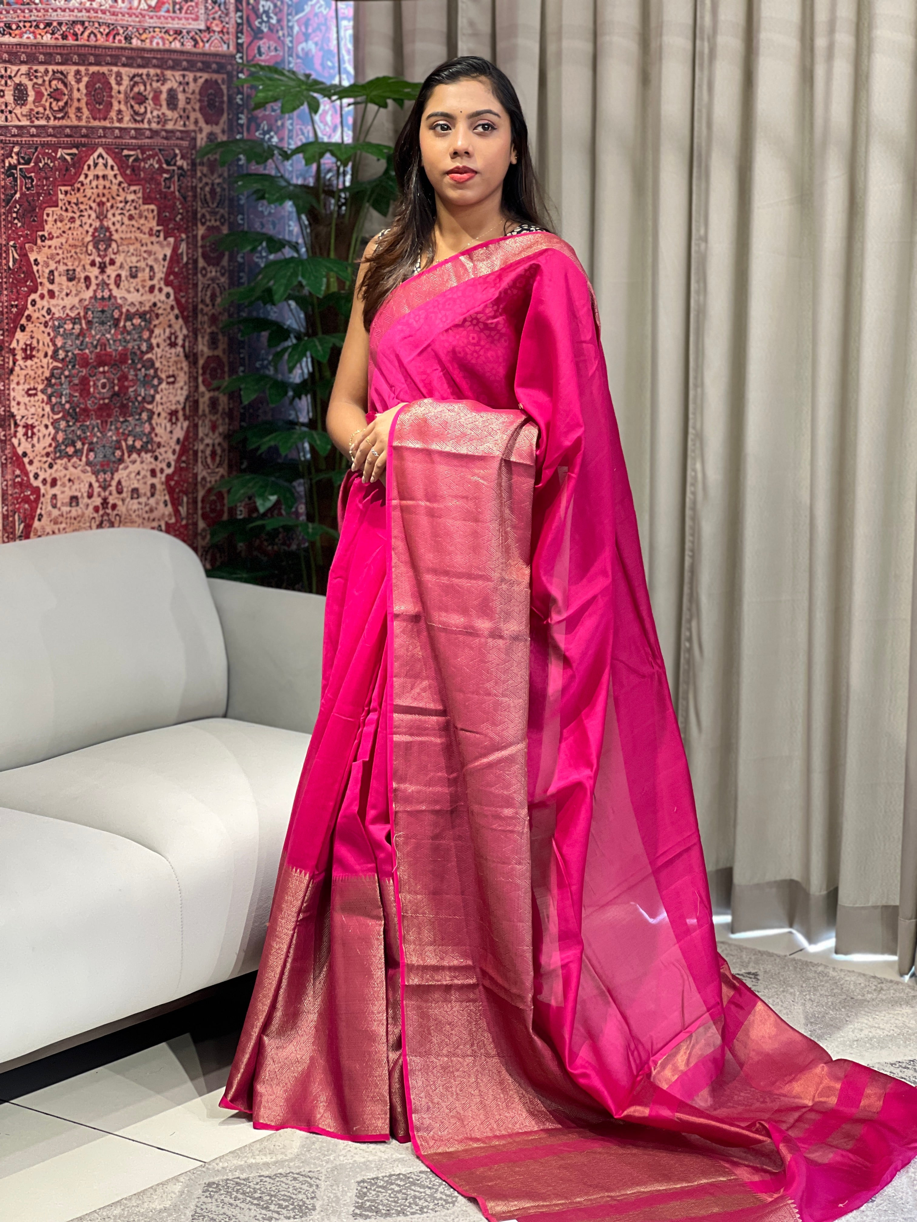 Banarasi Woven Semi Chanderi Saree | YNG746
