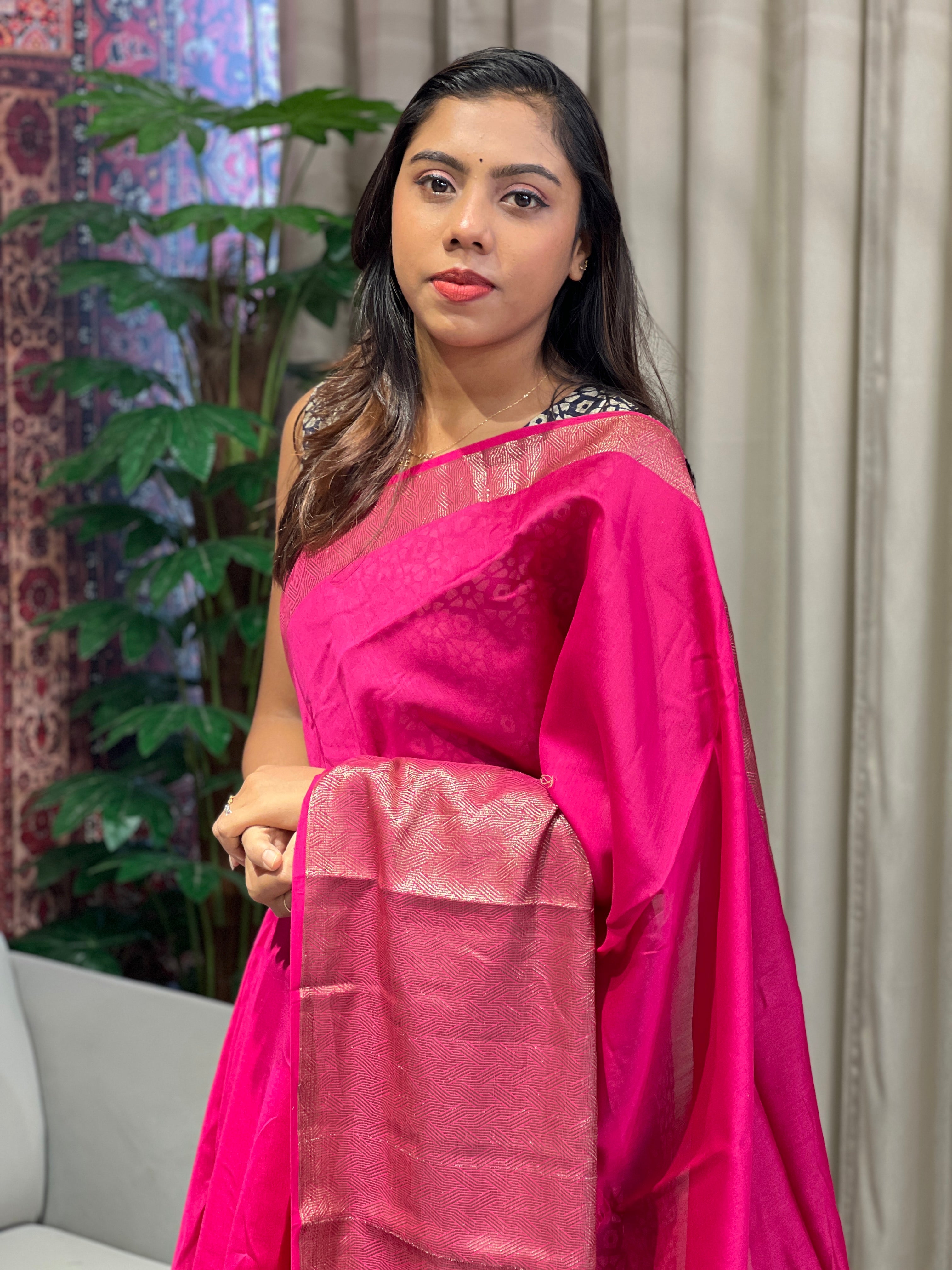 Banarasi Woven Semi Chanderi Saree | YNG746