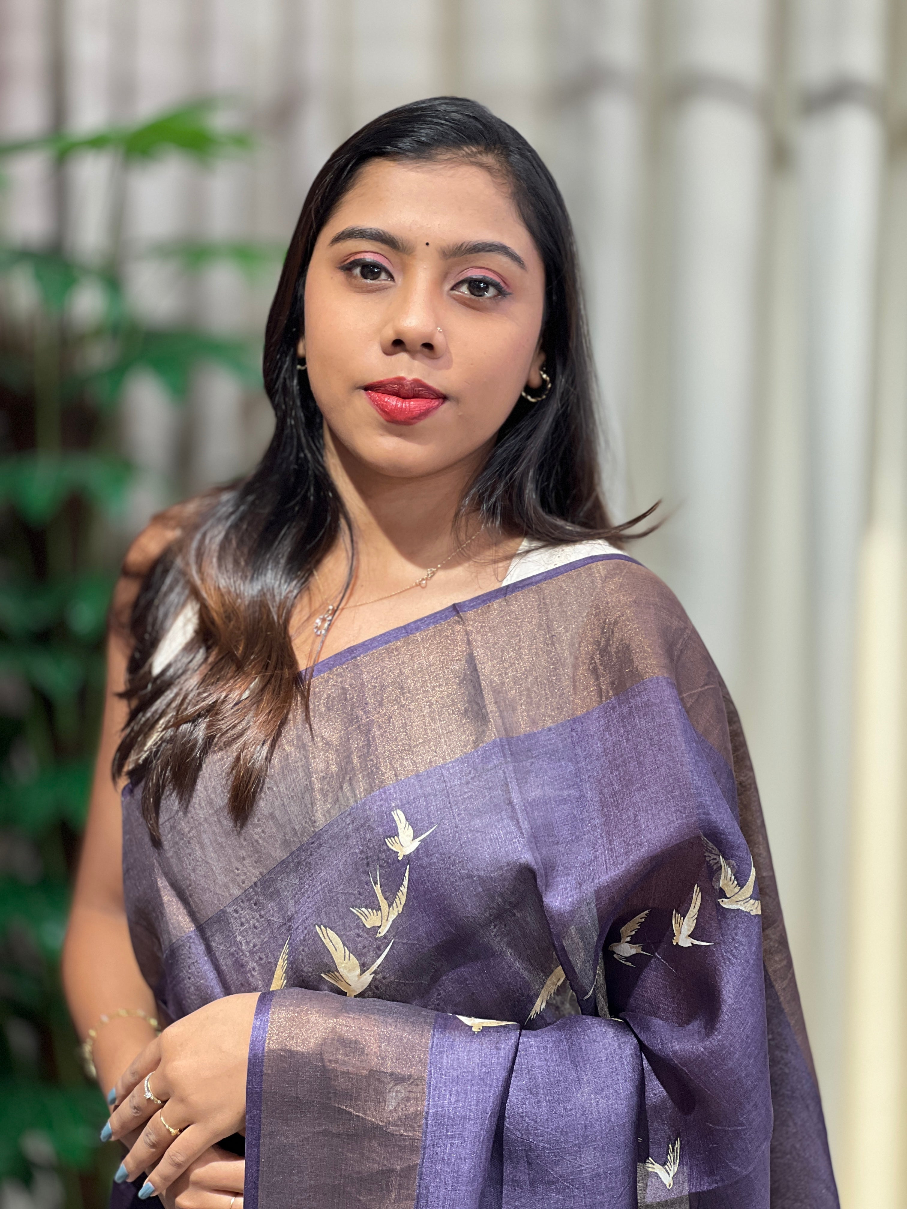 Digital Printed Pure Tussar Saree | RGD1032