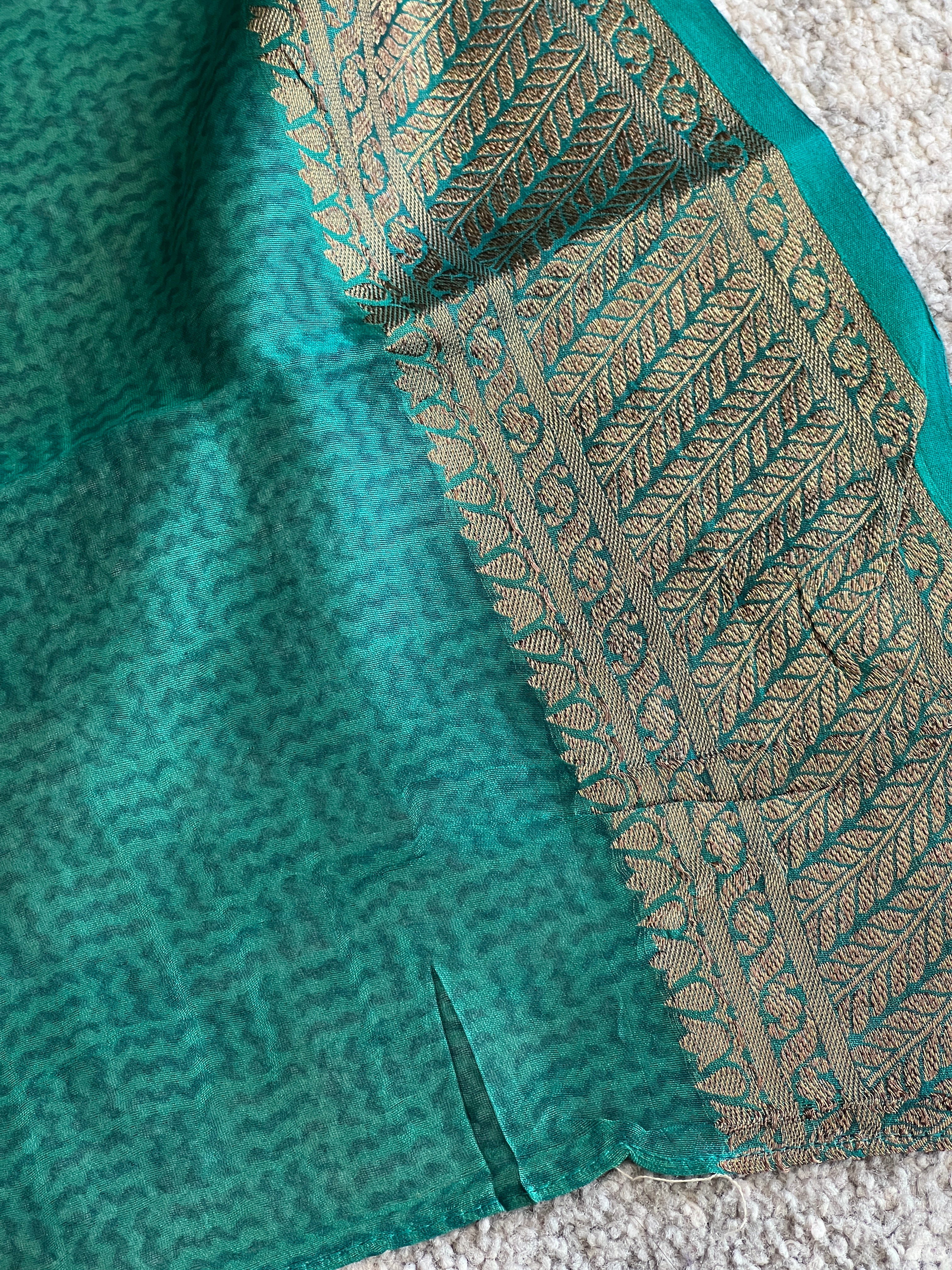Block Printed Chanderi Silk Saree | RGD513