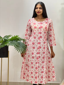 Floral Printed Cotton Kurta | NCF224