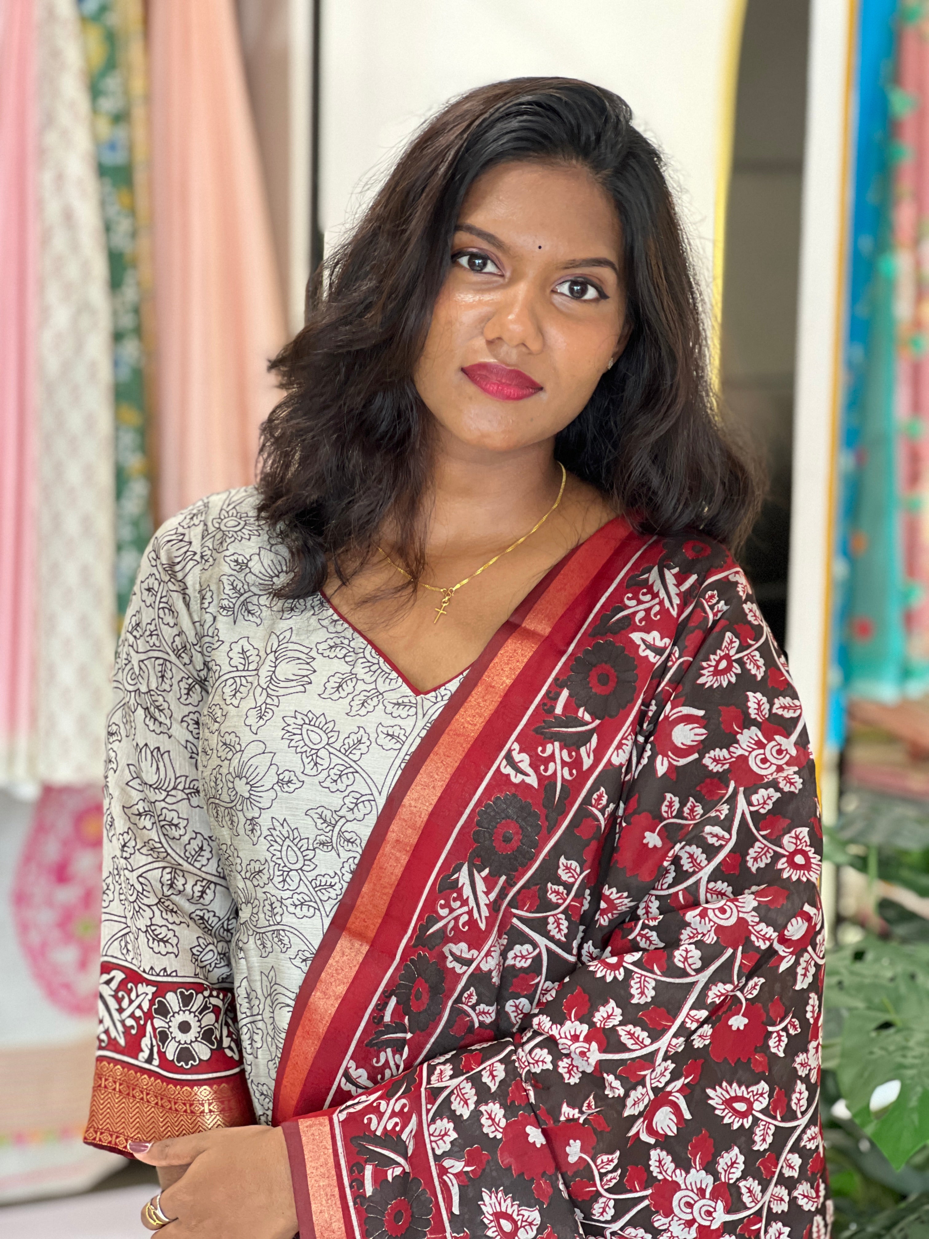 Screen Printed Semi Tussar Kurta Set |SLM187