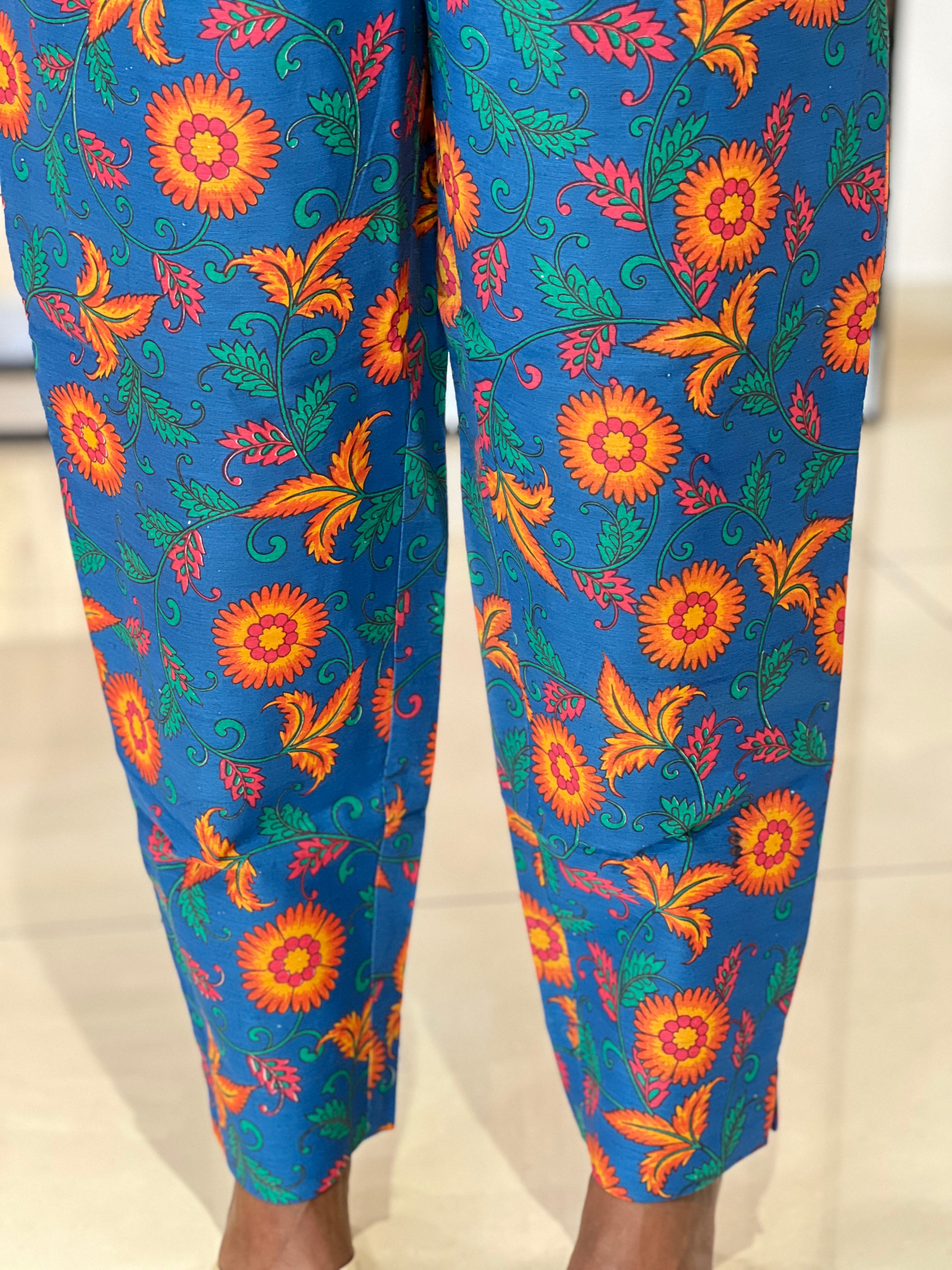 Floral Printed Cotton Ready Made Bottom |DNT1155