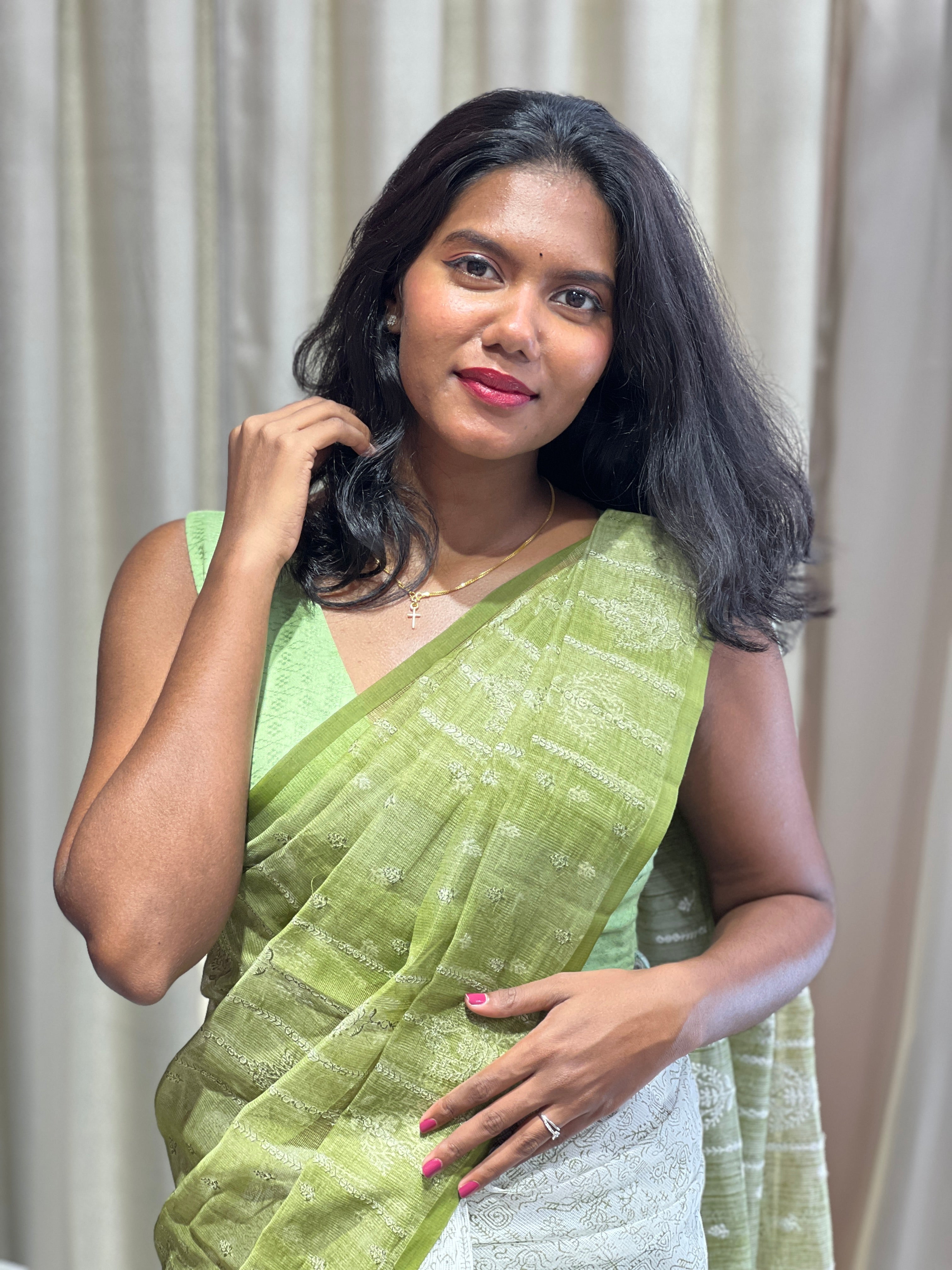 Warli Printed Double Shaded Kota Saree | YNG870