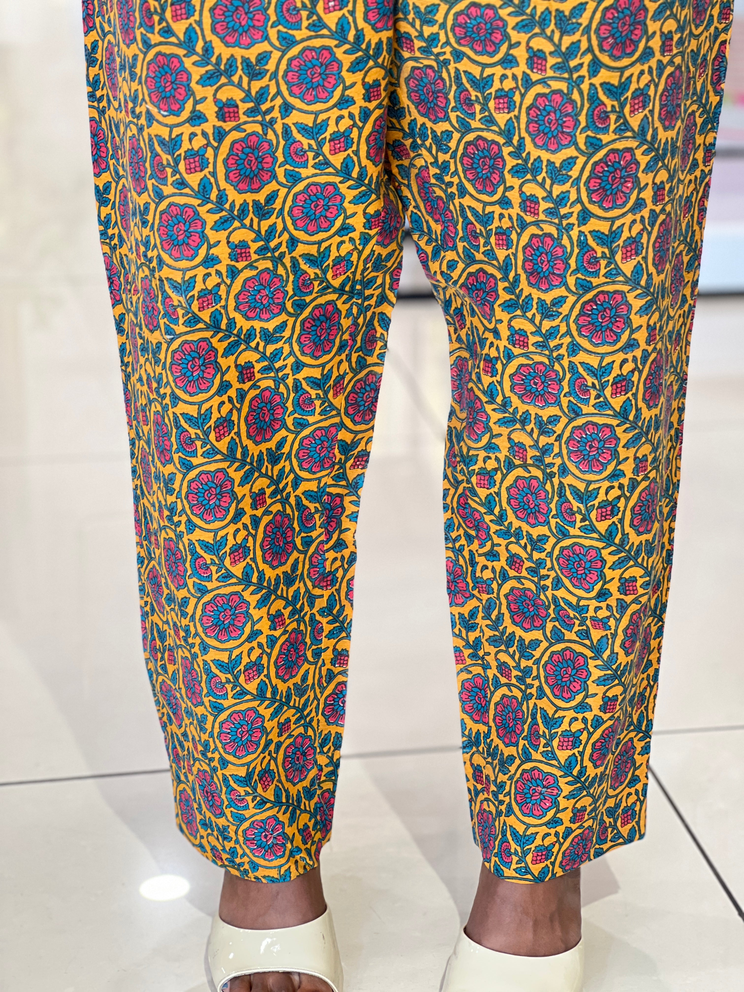 Floral Printed Chanderi Bottom |DNT1159