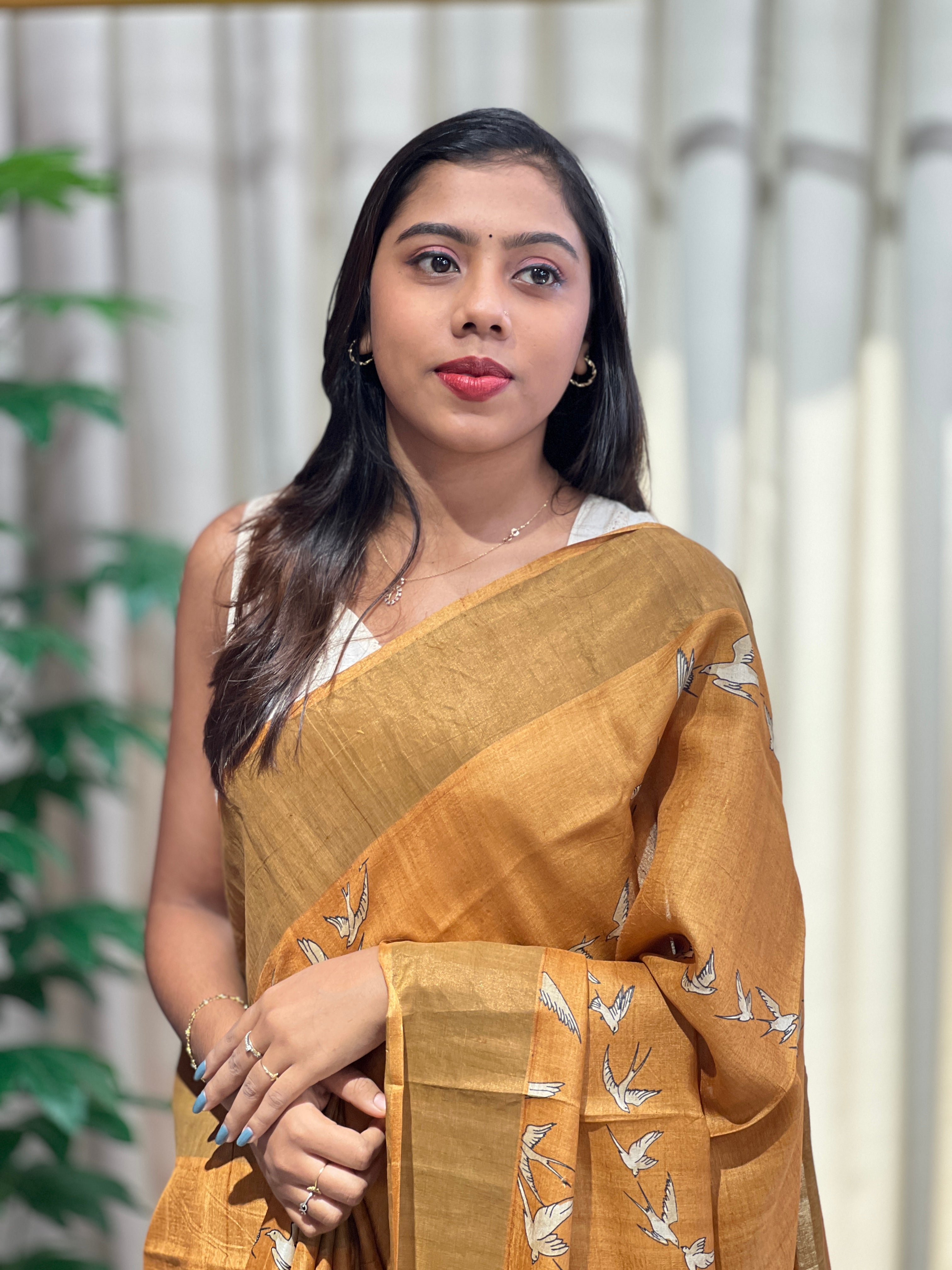 Digital Printed Pure Tussar Saree | RGD1031