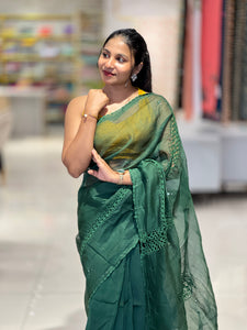 Mirror & Crochet Lace Detailed Kota Saree | SF1347