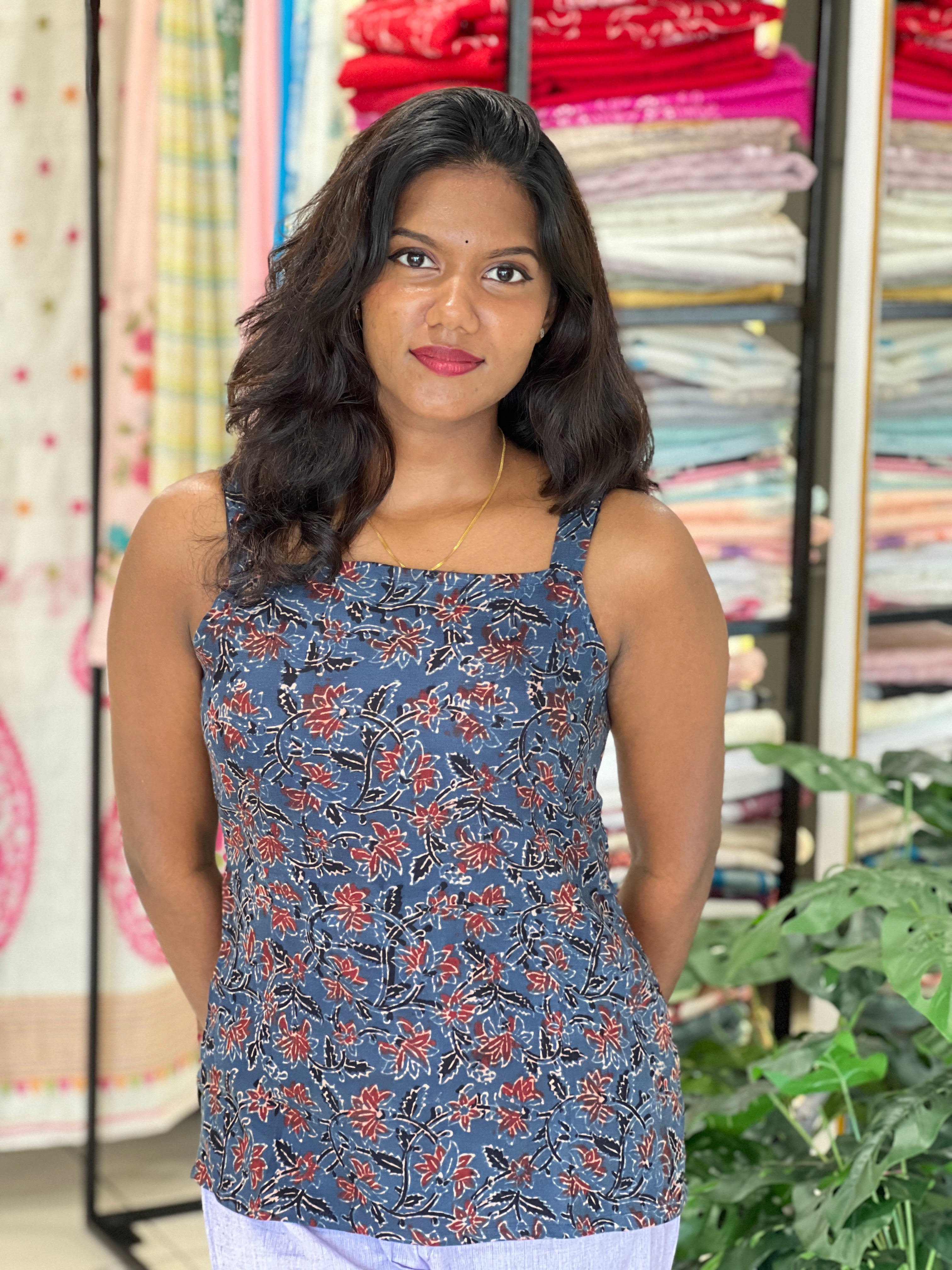 Block Printed Cotton Kurta | DNT844