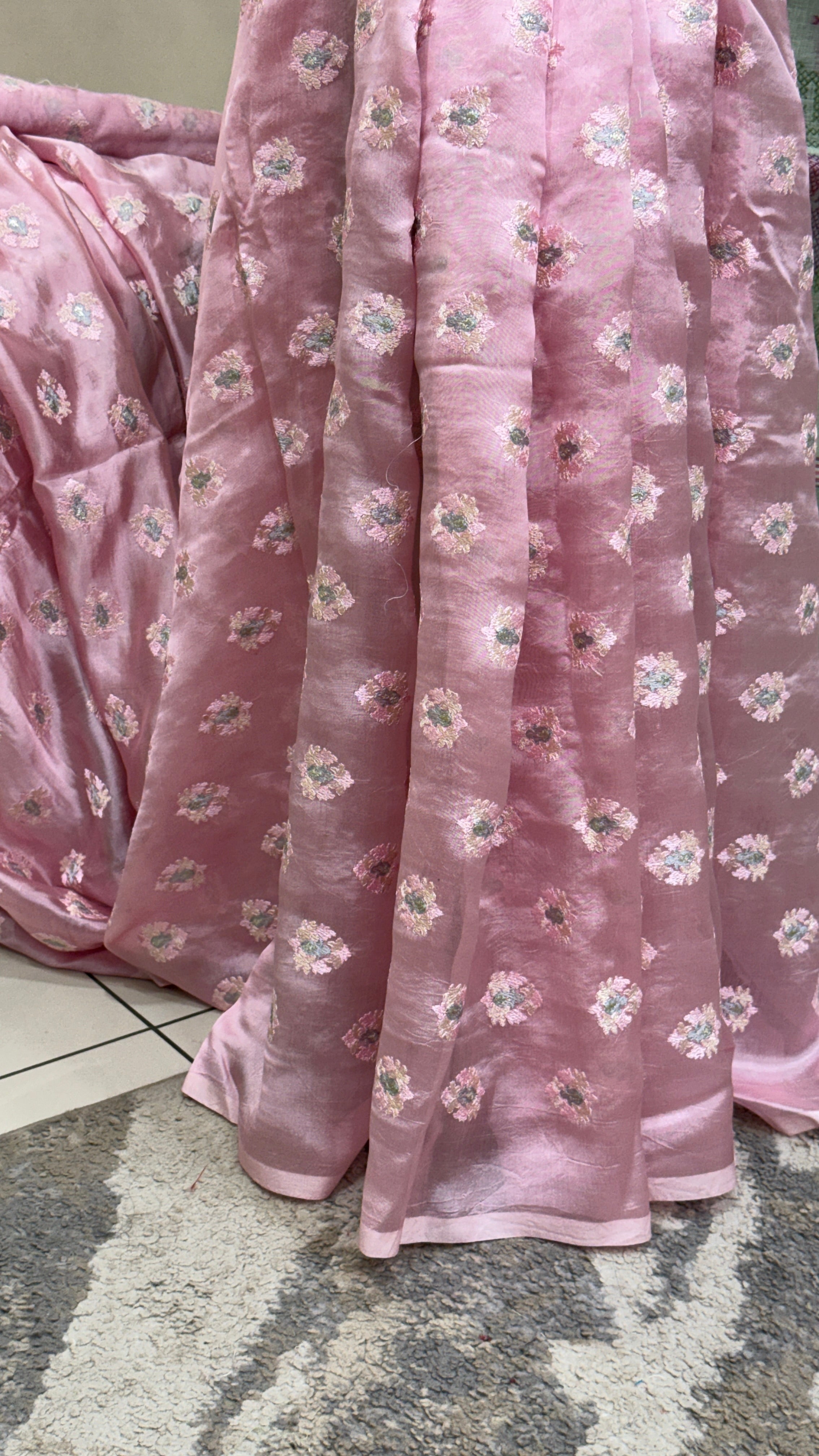 Banarasi Woven Silk Organza Running Material | RMFC297