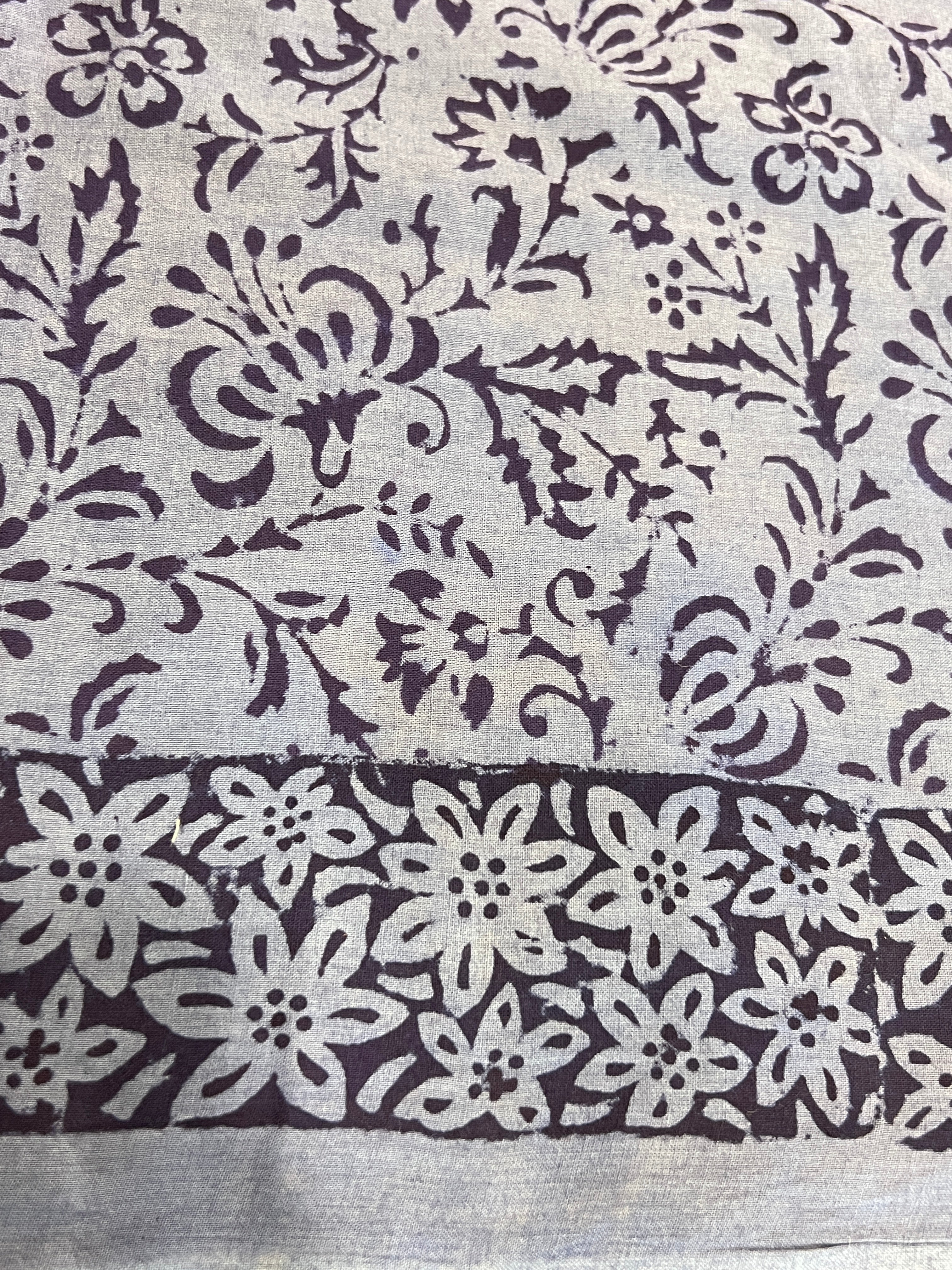 Block Printed Supernet Kota Saree | SF1314
