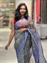 Block Printed Supernet Kota Saree | SF1314