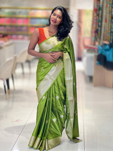 Zari Weaving Banarasi Mashru Silk Saree | NN321