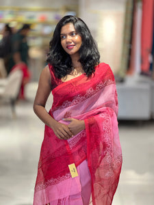 Block Printed Supernet Kota Saree | SF1307