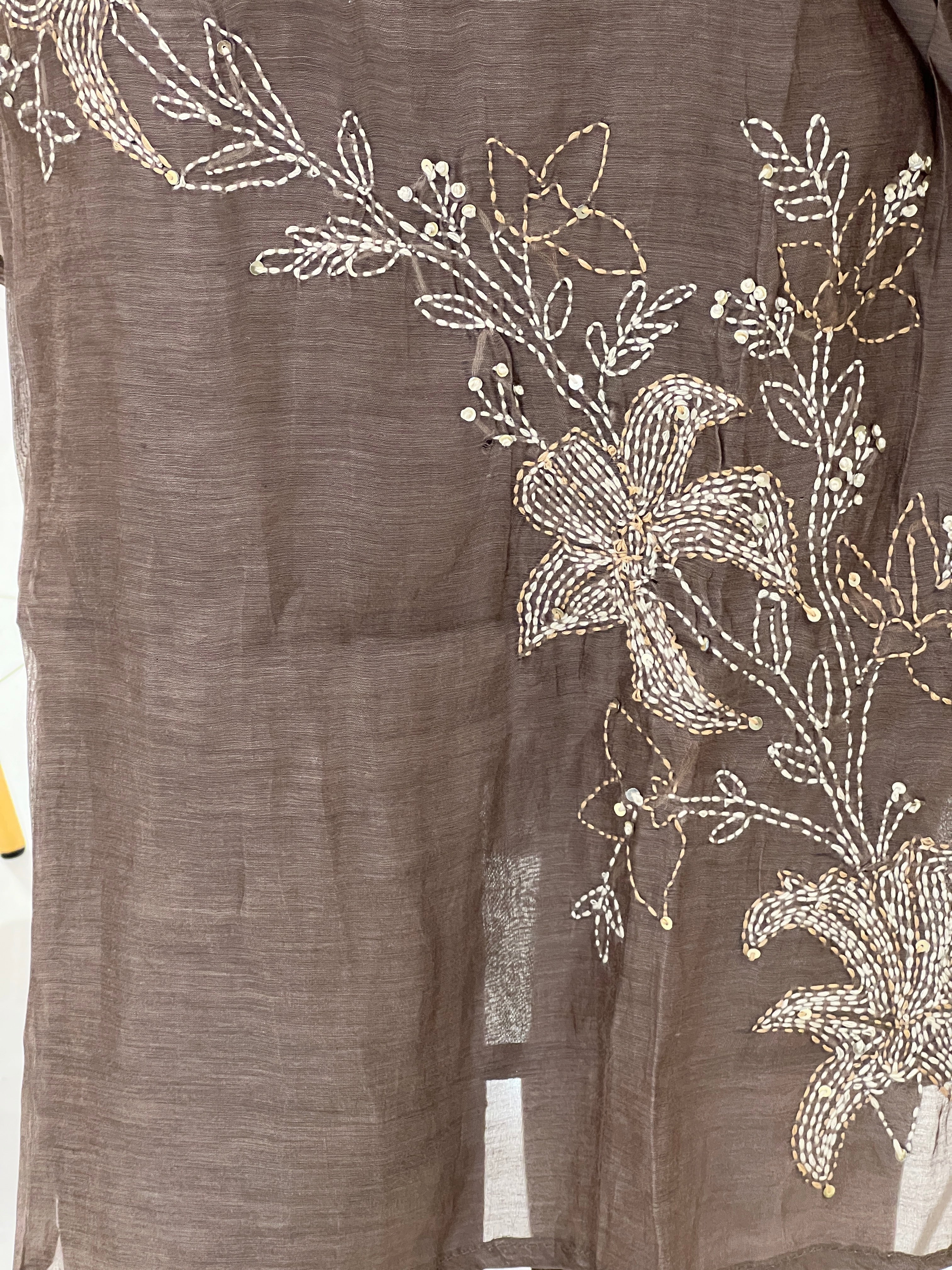 Embroidery Detailing Chanderi Kurta Set | KIA112
