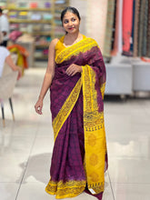 Block Printed Uppada Silk Saree | SF1303