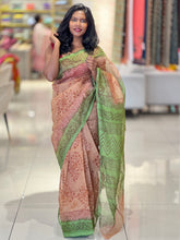 Block Printed Supernet Kota Saree | SF1322