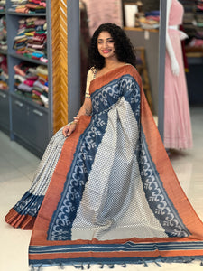 Printed Tussar Finish Saree | GMS159